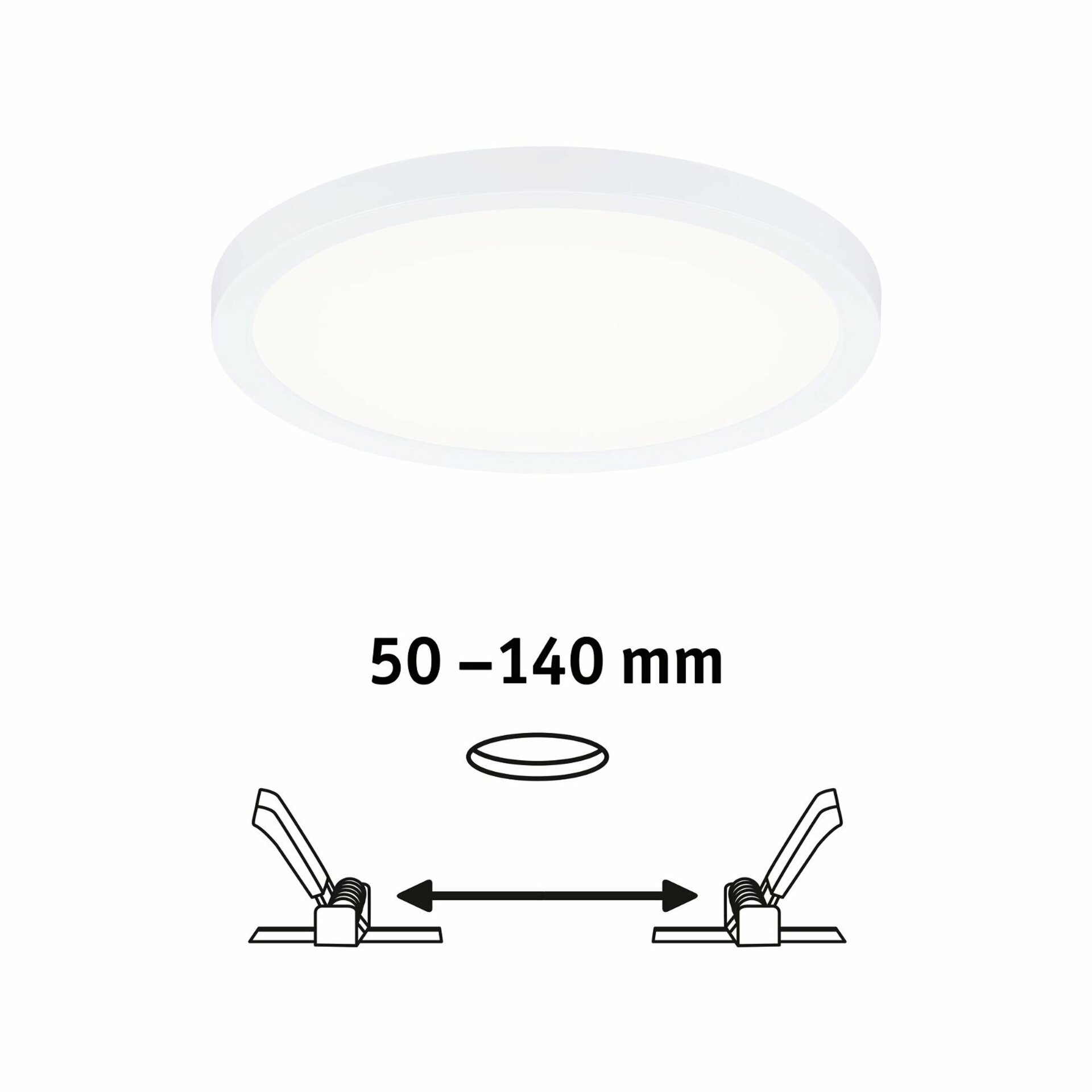 PAULMANN LED vestavné svítidlo Areo VariFit IP44 3-krokové-stmívatelné 175mm 13W 4.000K bílá 930.55