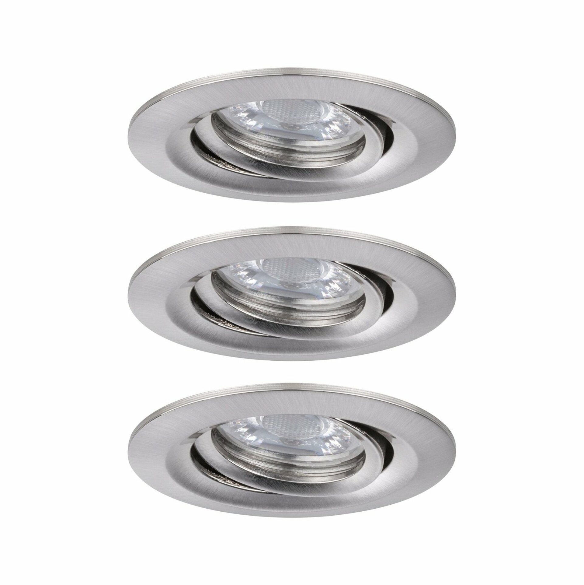 PAULMANN LED vestavné svítidlo Nova mini výklopné 3x4W 2700K kov kartáčovaný 230V 942.95