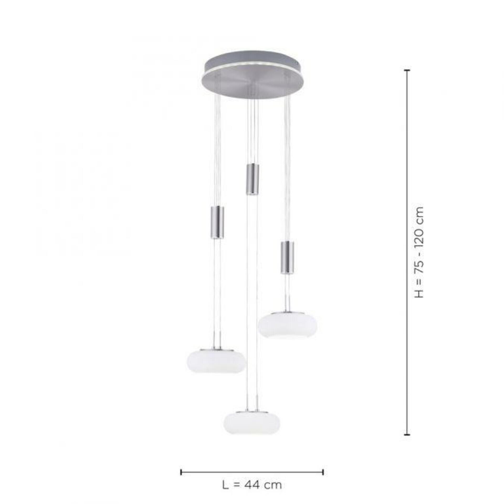 PAUL NEUHAUS, Q-ETIENNE, LED závěsné svítidlo ocel, Smart Home ZigBee 2700-5000K 2078-55