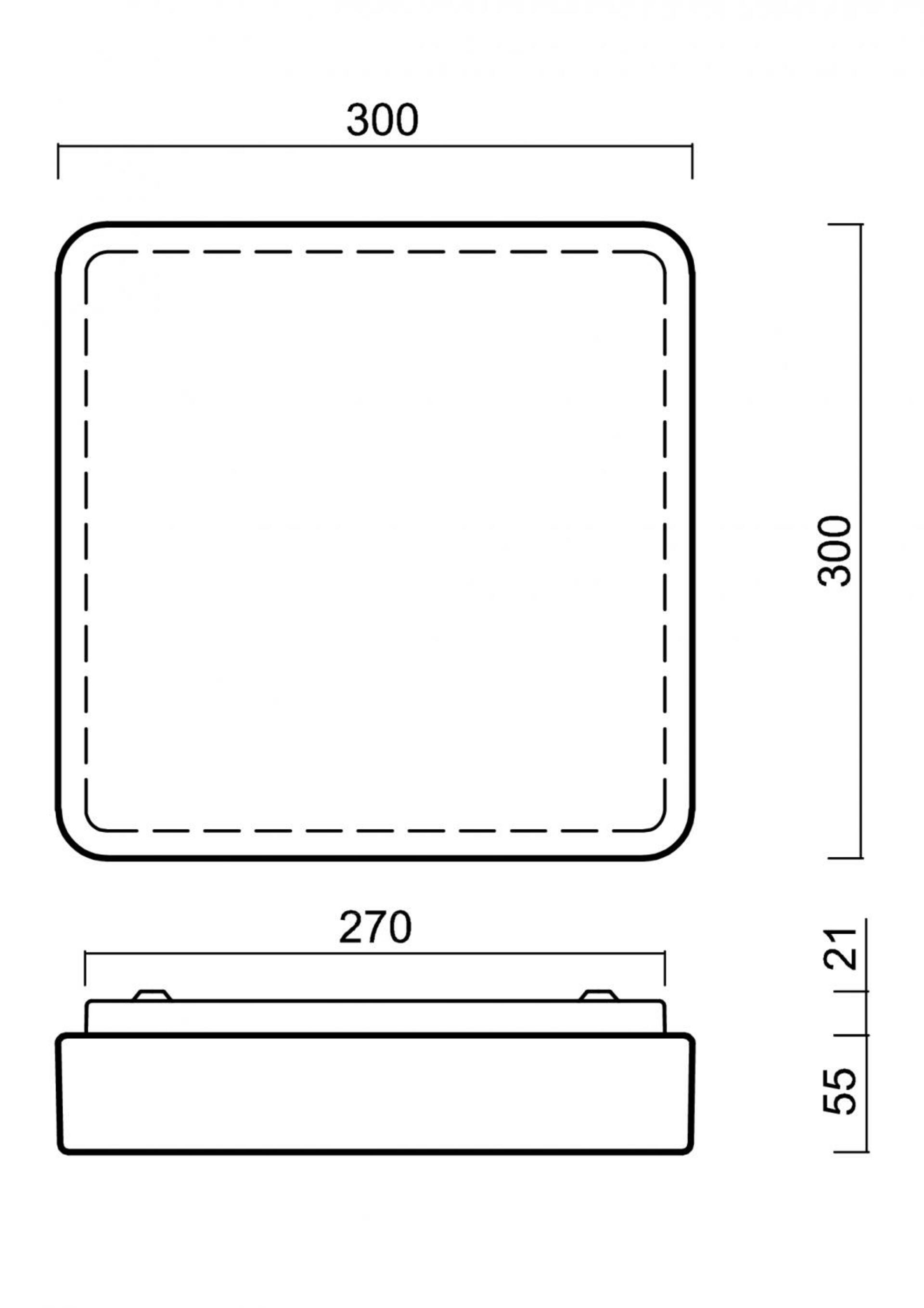 OSMONT 56356 TILIA 1 stropní/nástěnné plastové svítidlo IP54 3000 K 19W LED HF