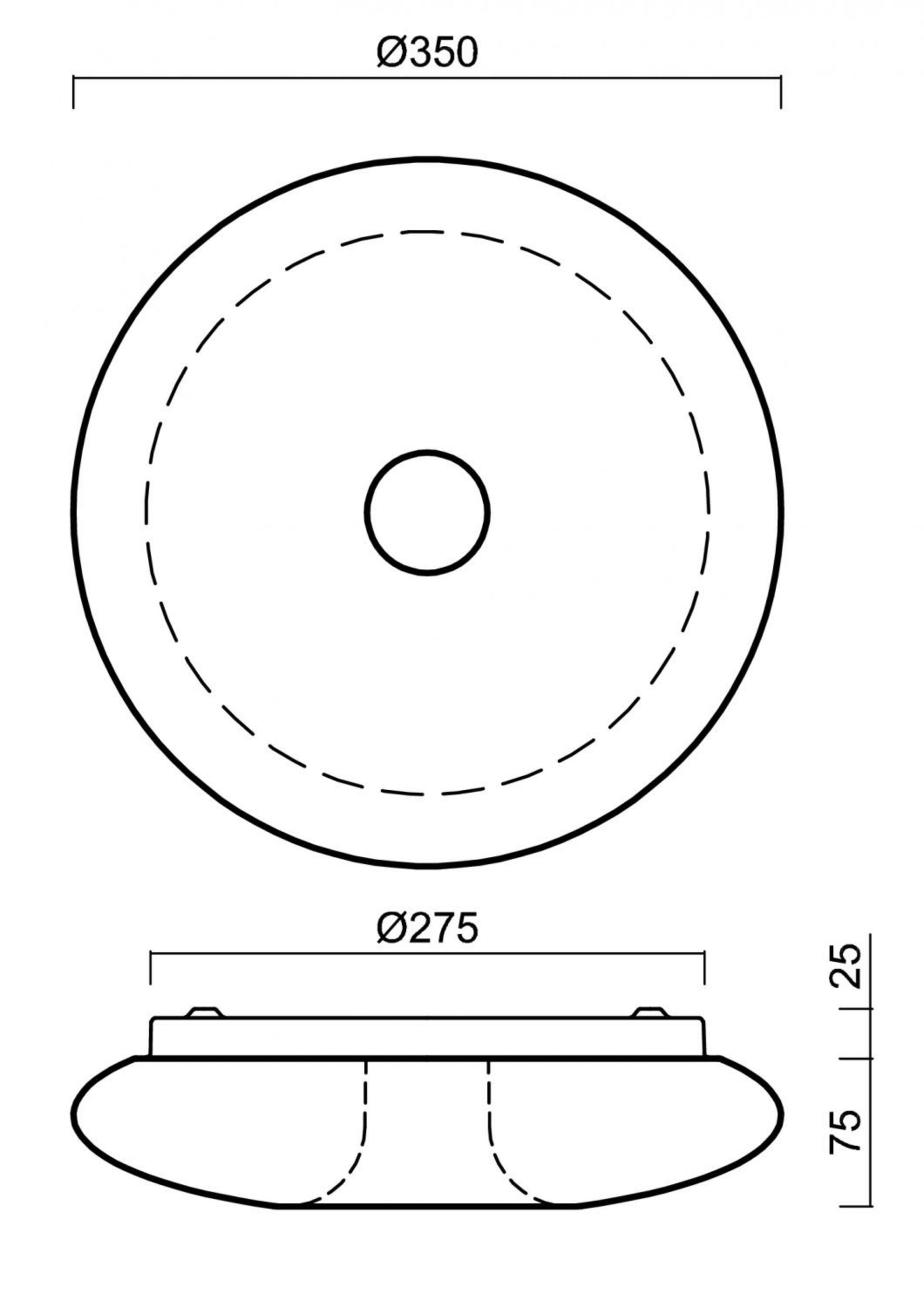 OSMONT 59241 SATURN 1 stropní/nástěnné skleněné svítidlo bílá IP20 3000 K 16W LED