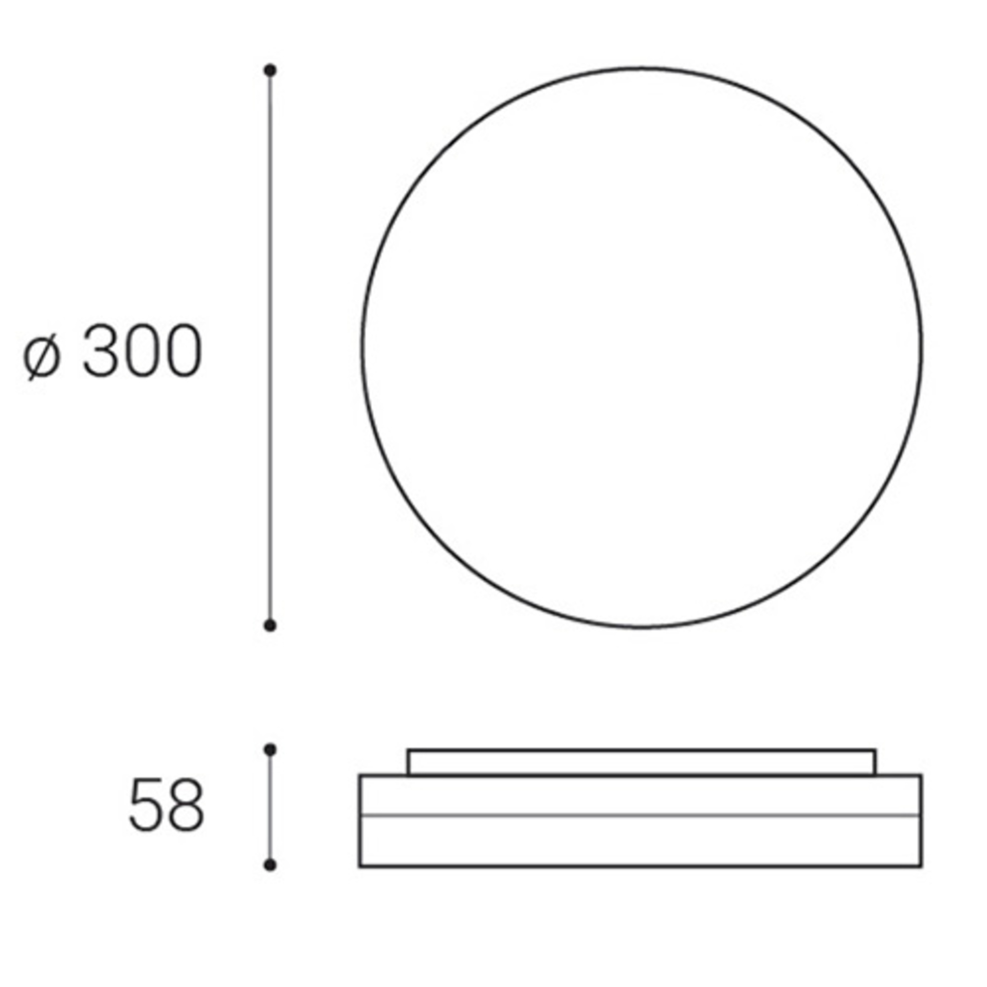 LED2 1231351 ROUND II 30 HF 25 3CCT STROPNÍ BÍLÉ