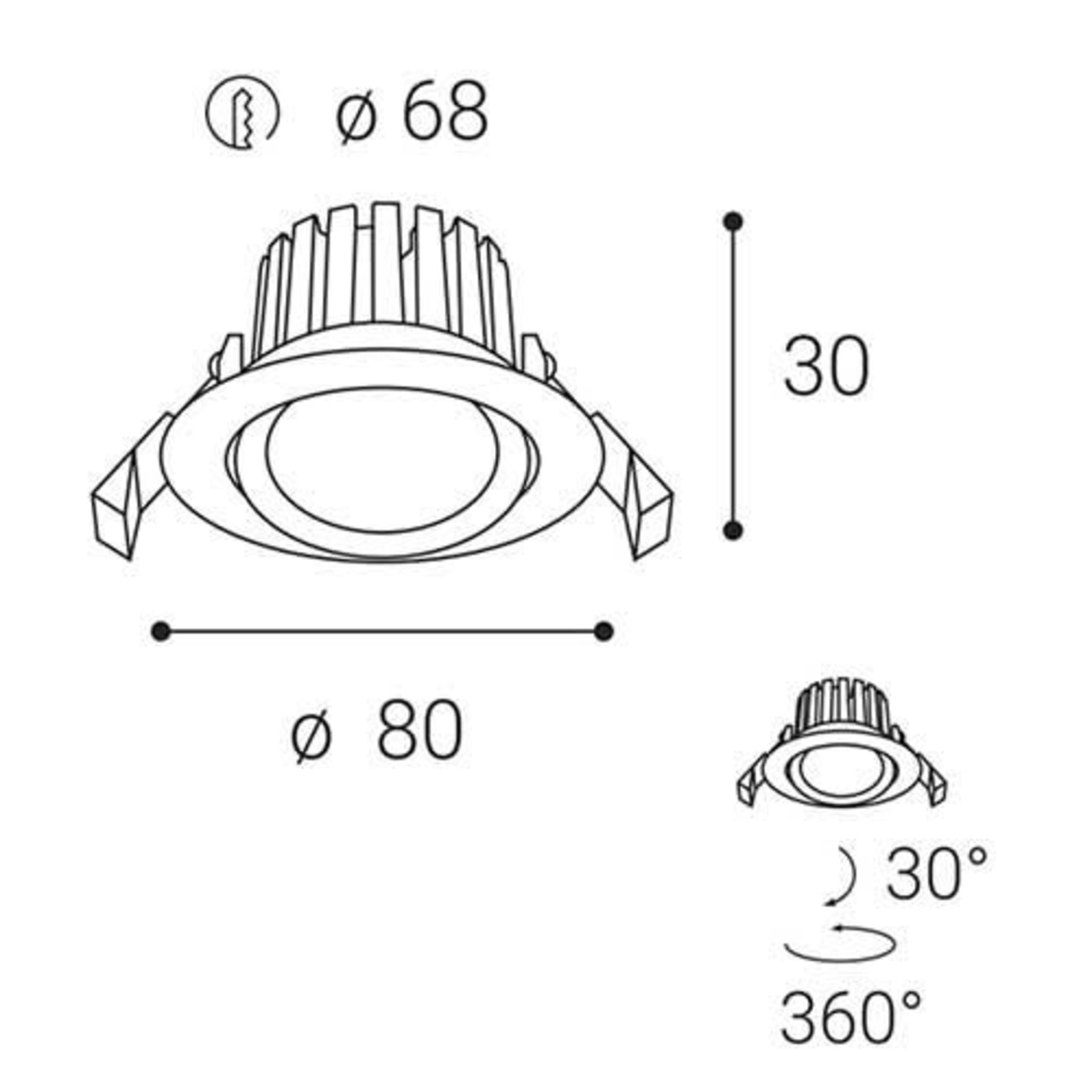 LED2 2231631DT MAX 2, W DIM 8W 3000K zápustné bílé