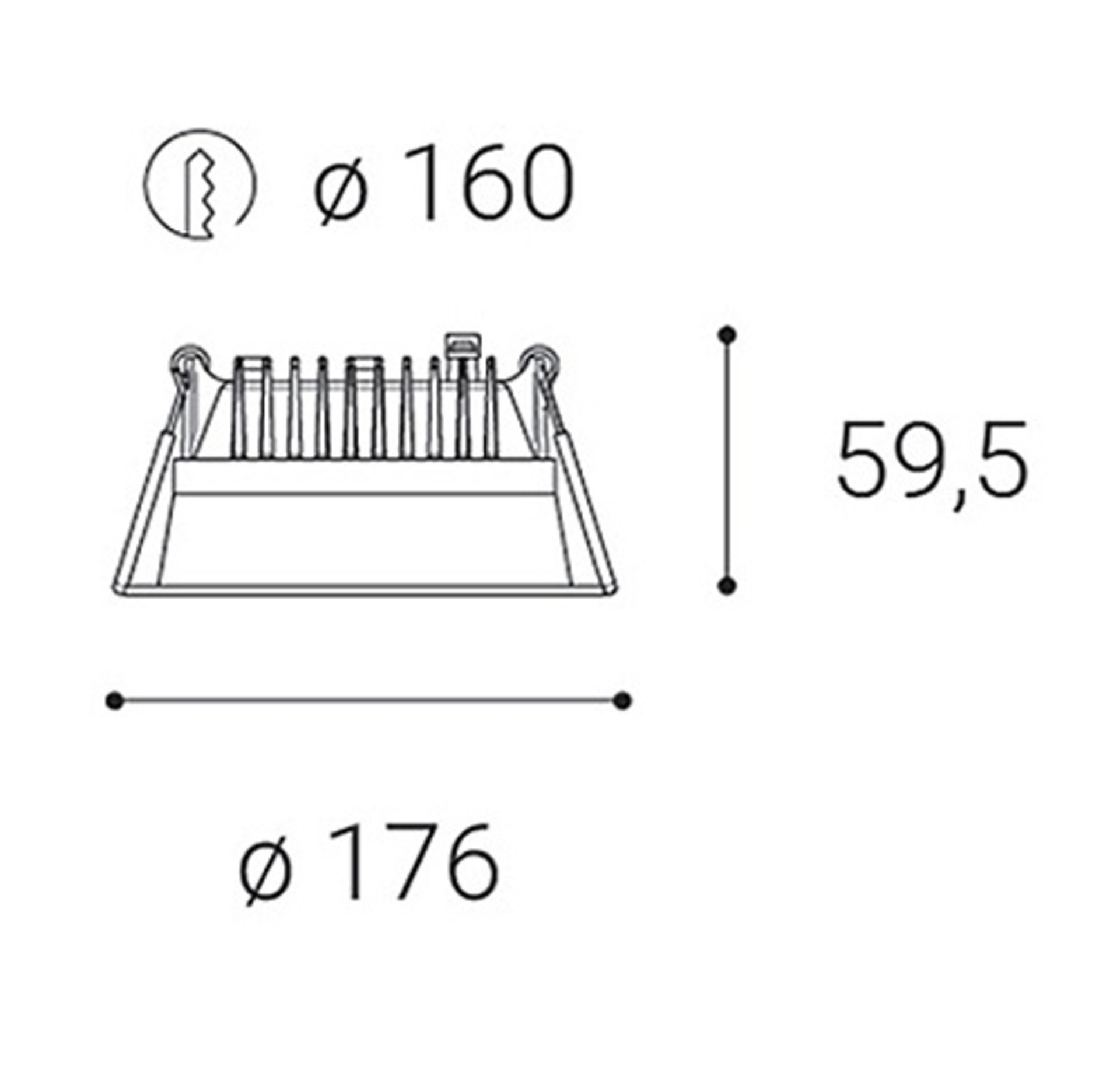 LED2 2250631D ZETA M,  DIM 20 3000K ZÁPUSTNÉ BÍLÉ