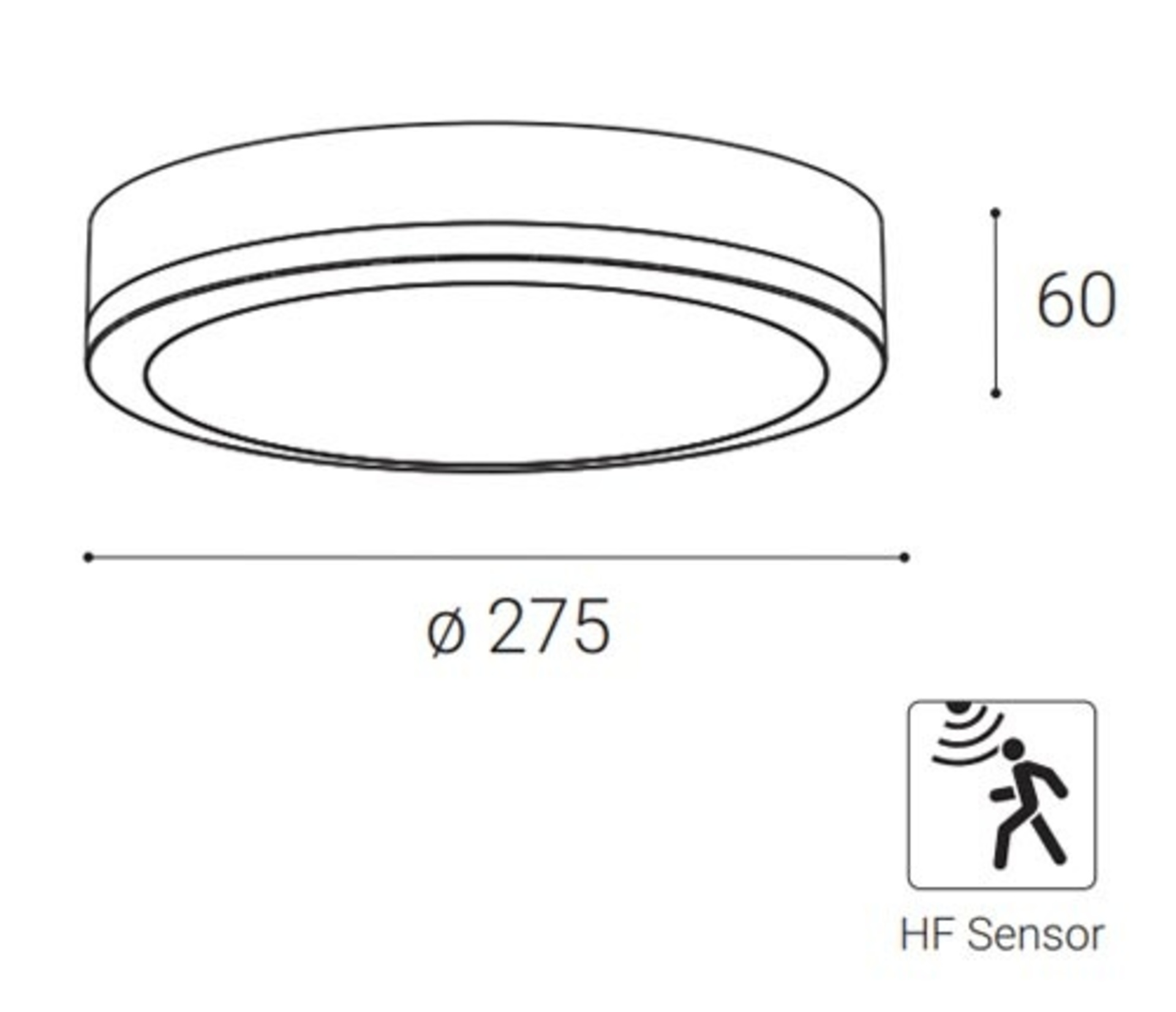 LED2 5233953 KERY, B HF 18W 3CCT 3000K/4000K/5700K