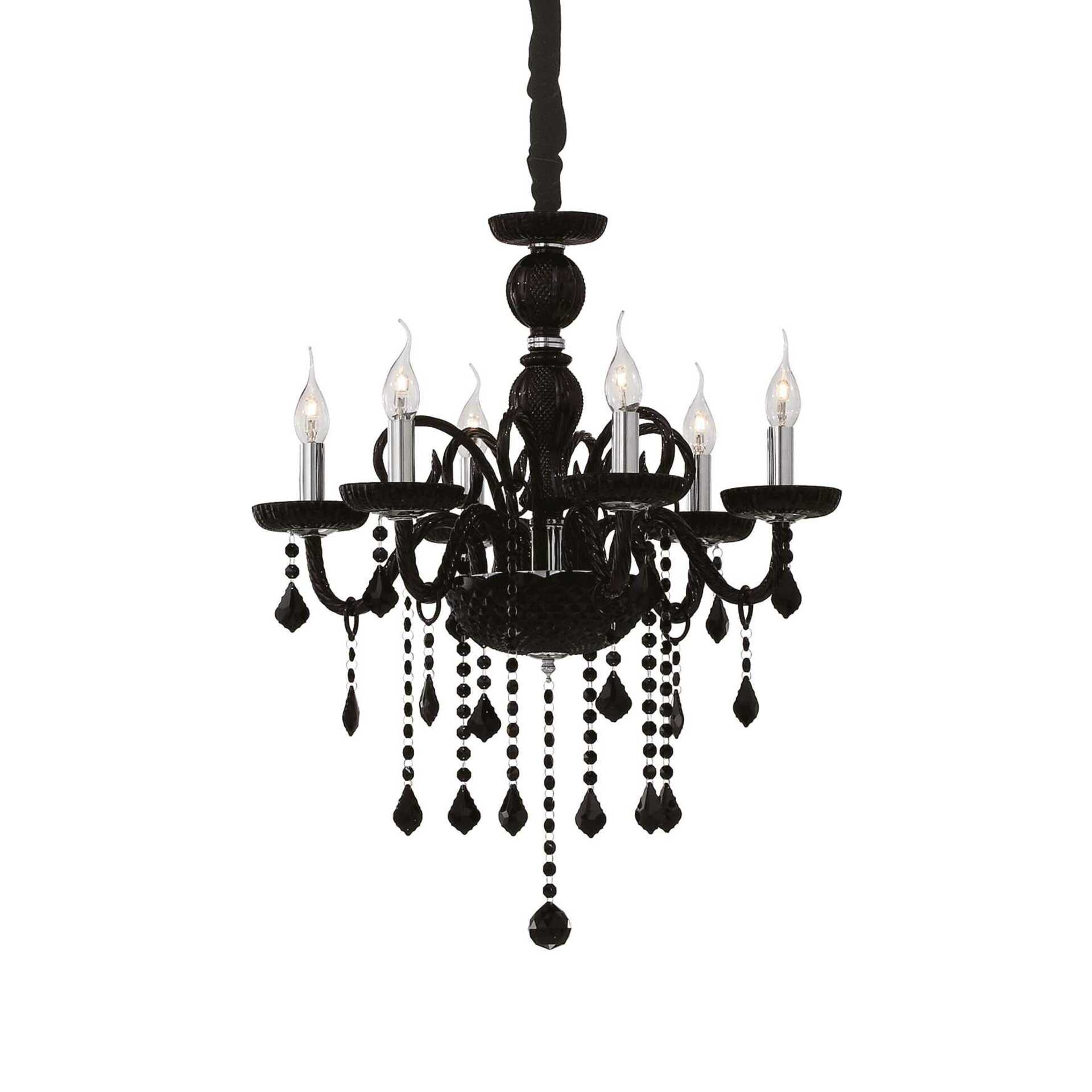 Ideal Lux GIUDECCA SP6 NERO SVÍTIDLO ZÁVĚSNÉ 032504