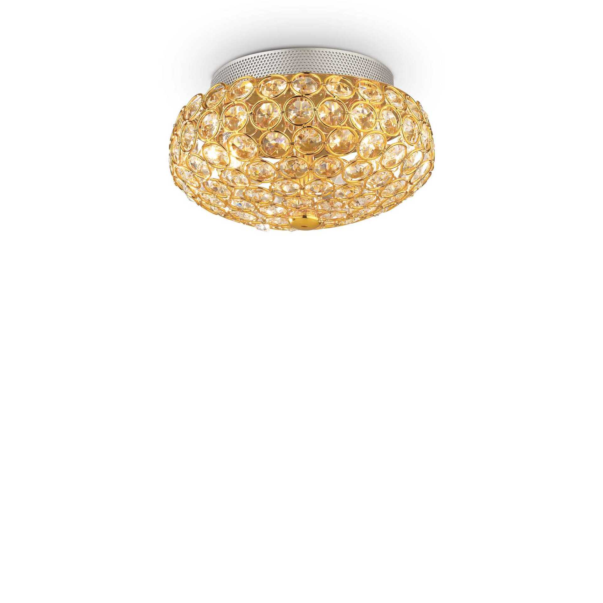 Ideal Lux KING PL3 ORO SVÍTIDLO NÁSTĚNNÉ/STROPNÍ 075402