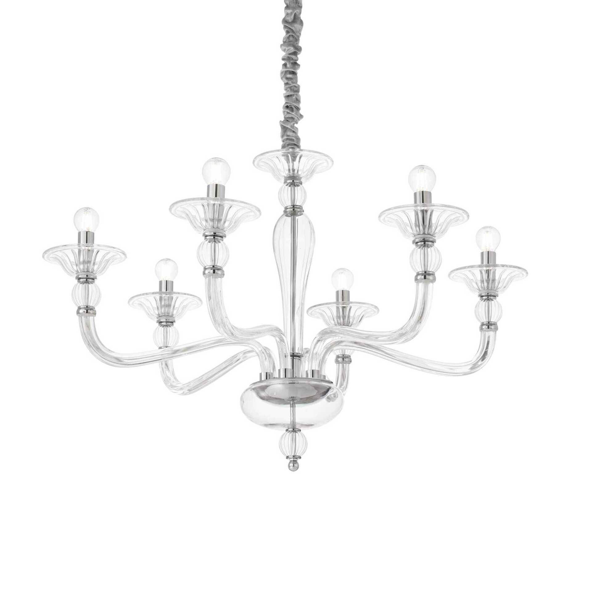 Závěsné svítidlo Ideal Lux Danieli SP6 transparente 159959 čiré 6x40W