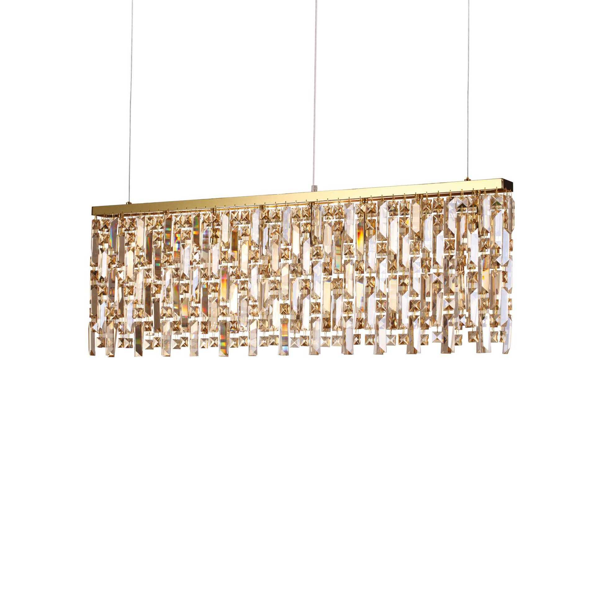 Závěsné svítidlo Ideal Lux Elisir SP8 ottone 200071 G9 8x40W 100cm mosazné