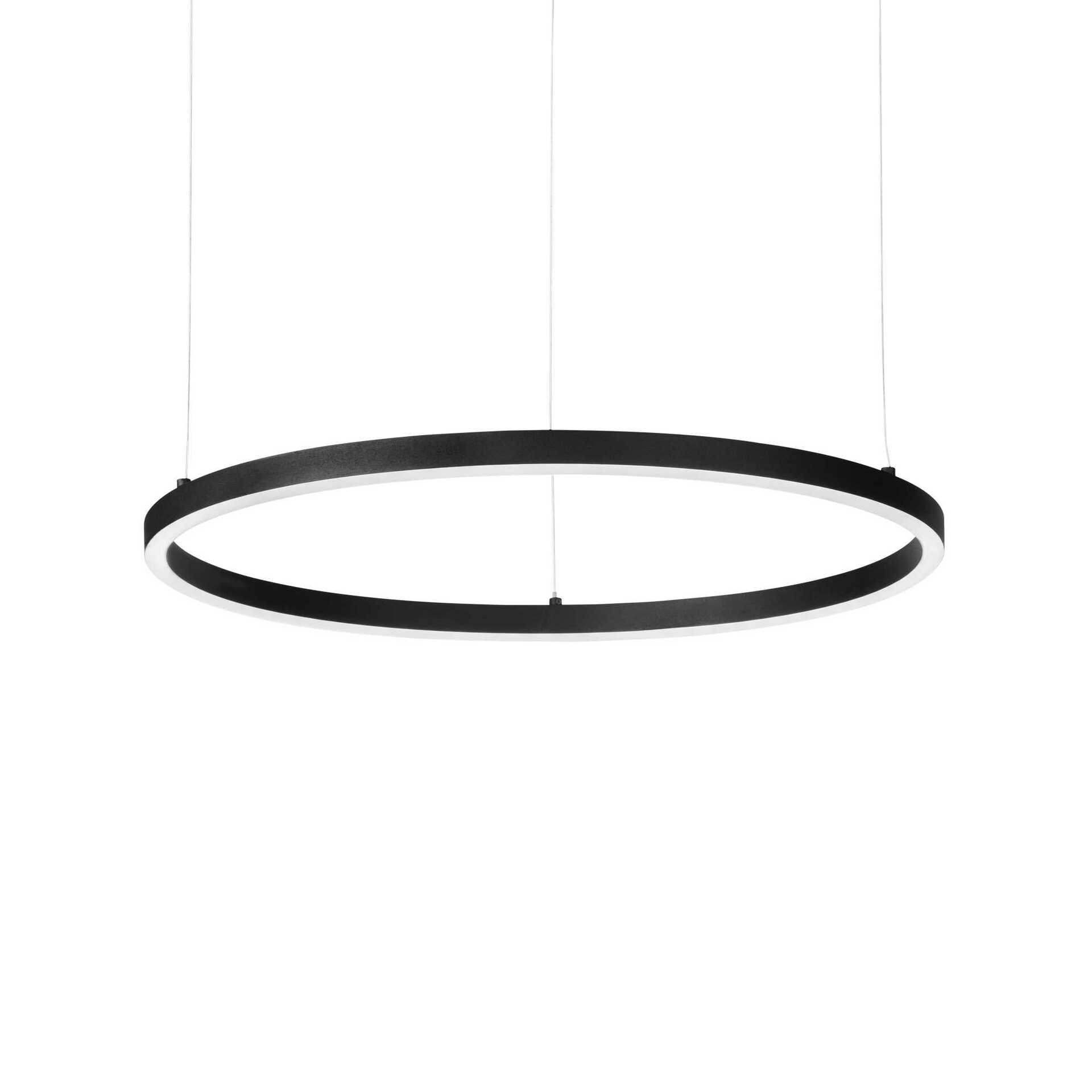 LED Závěsné svítidlo Ideal Lux Oracle Slim D90 Nero 229508 48W 3000lm IP20 90cm černé