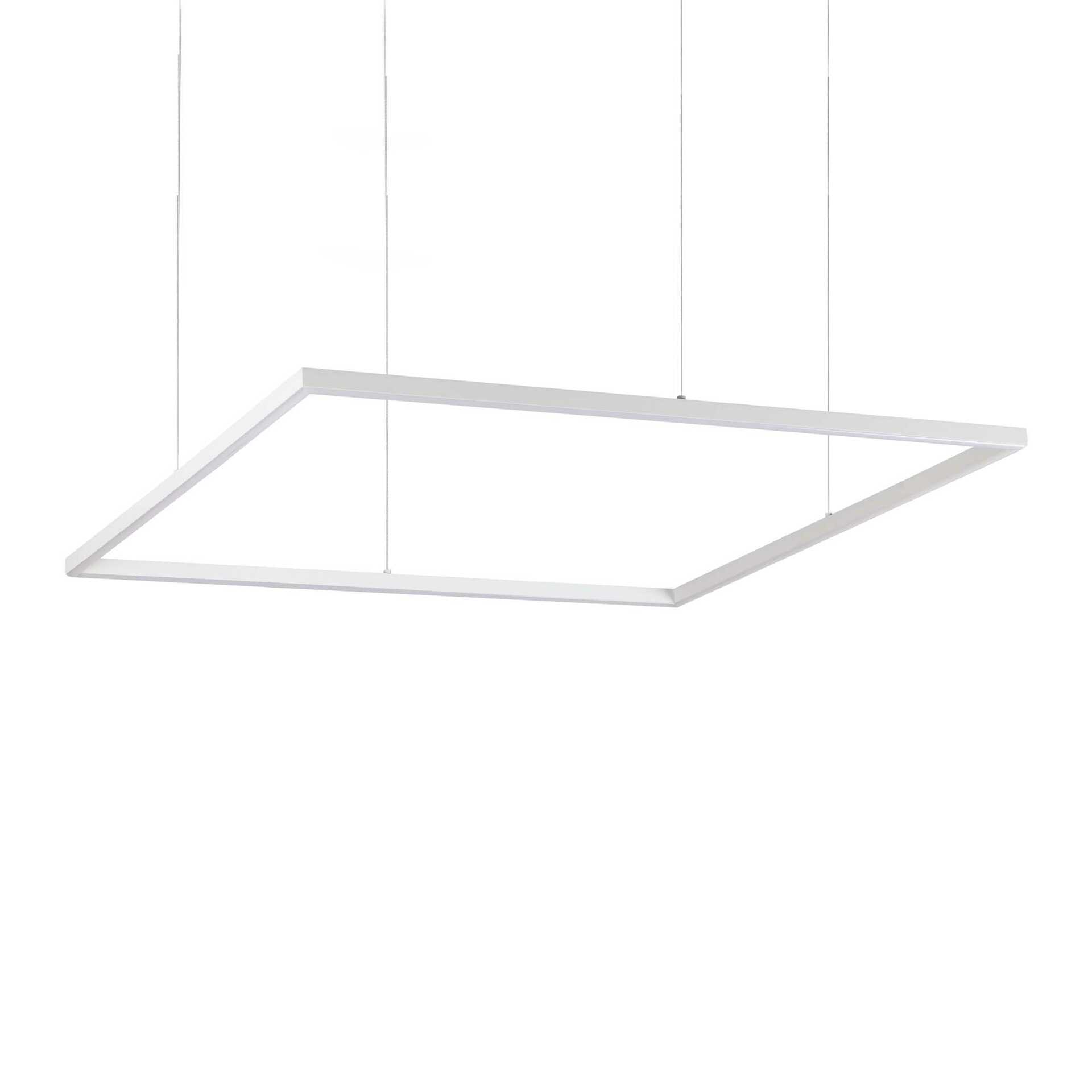 LED Závěsné svítidlo Ideal Lux ORACLE SLIM D90 SQUARE WH 3000K 259192 51W 4100lm 3000K IP20 85cm hranaté bílé