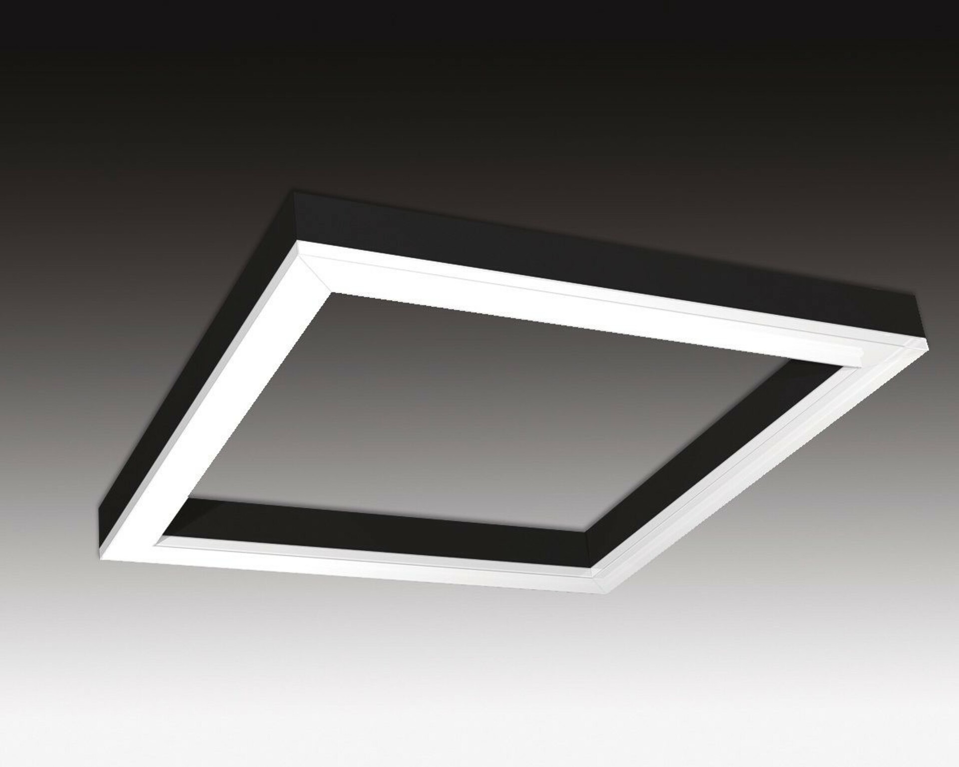 SEC Stropní nebo závěsné LED svítidlo WEGA-FRAME2-CB-DIM-DALI, 72 W, černá, 1165 x 1165 x 65 mm, 4000 K, 9600 lm 321-B-112-01-02-SP