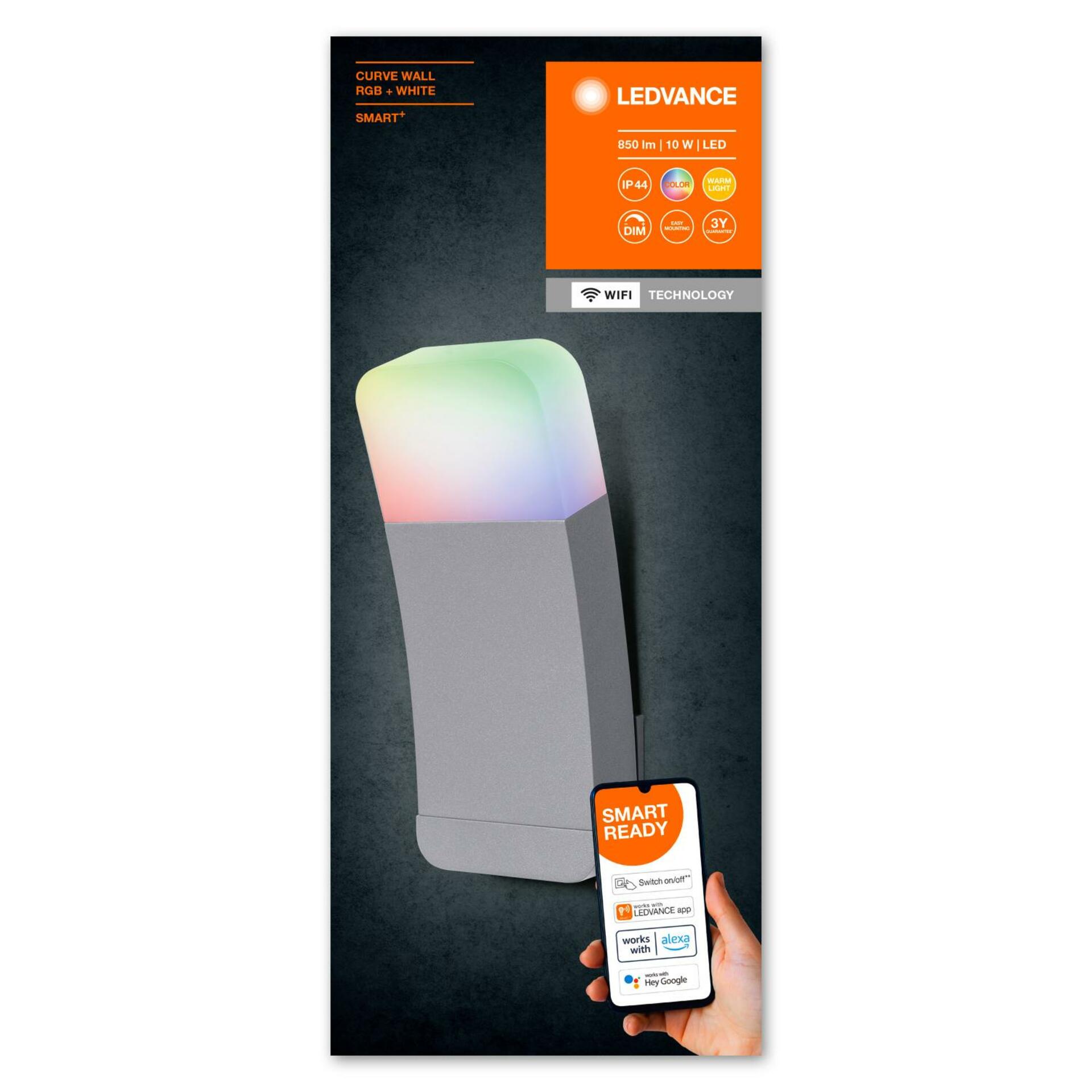 OSRAM LEDVANCE SMART+ Wifi Curve Wall RGB + W 4058075478350