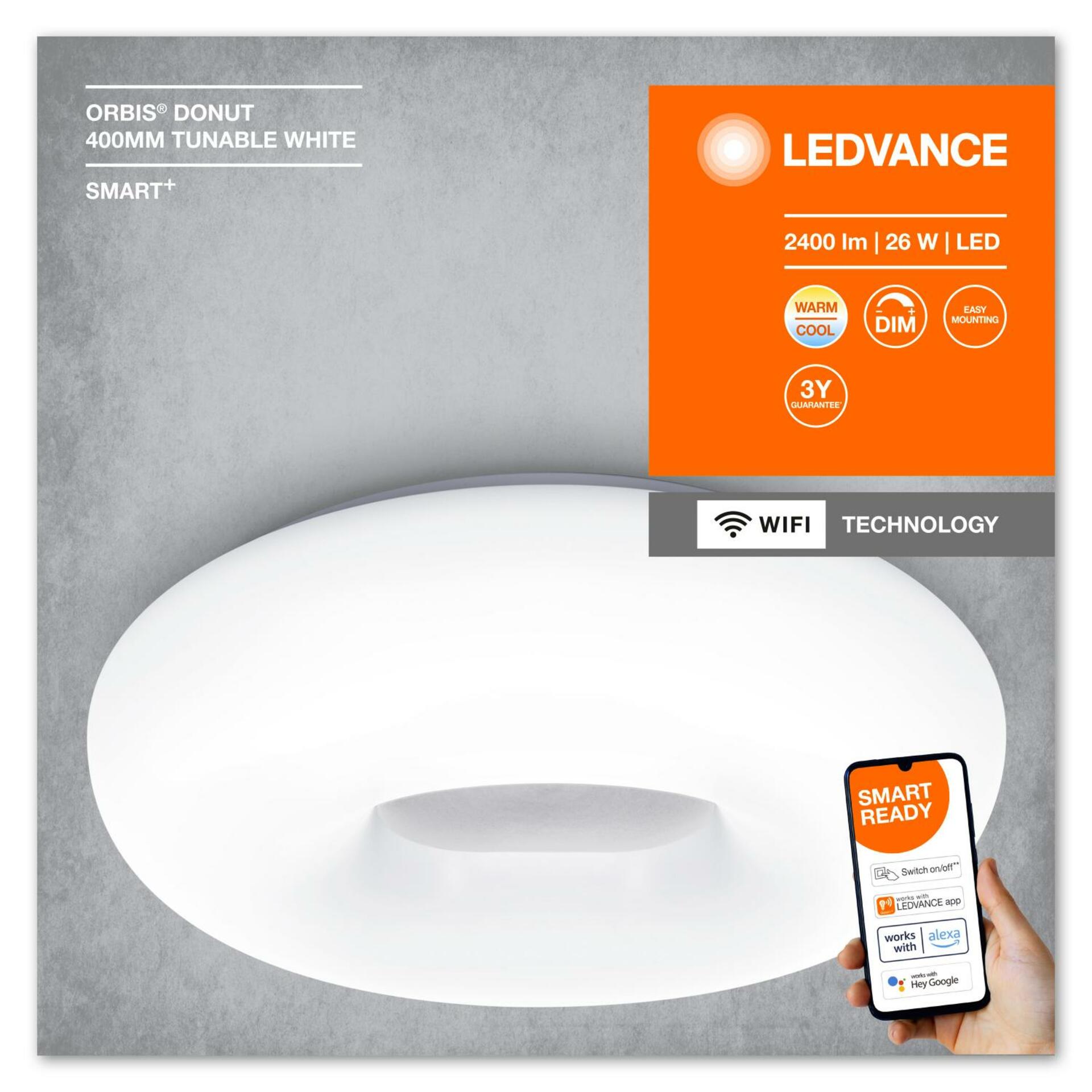 OSRAM LEDVANCE SMART+ Wifi Orbis Donut White 400mm TW 4058075486300