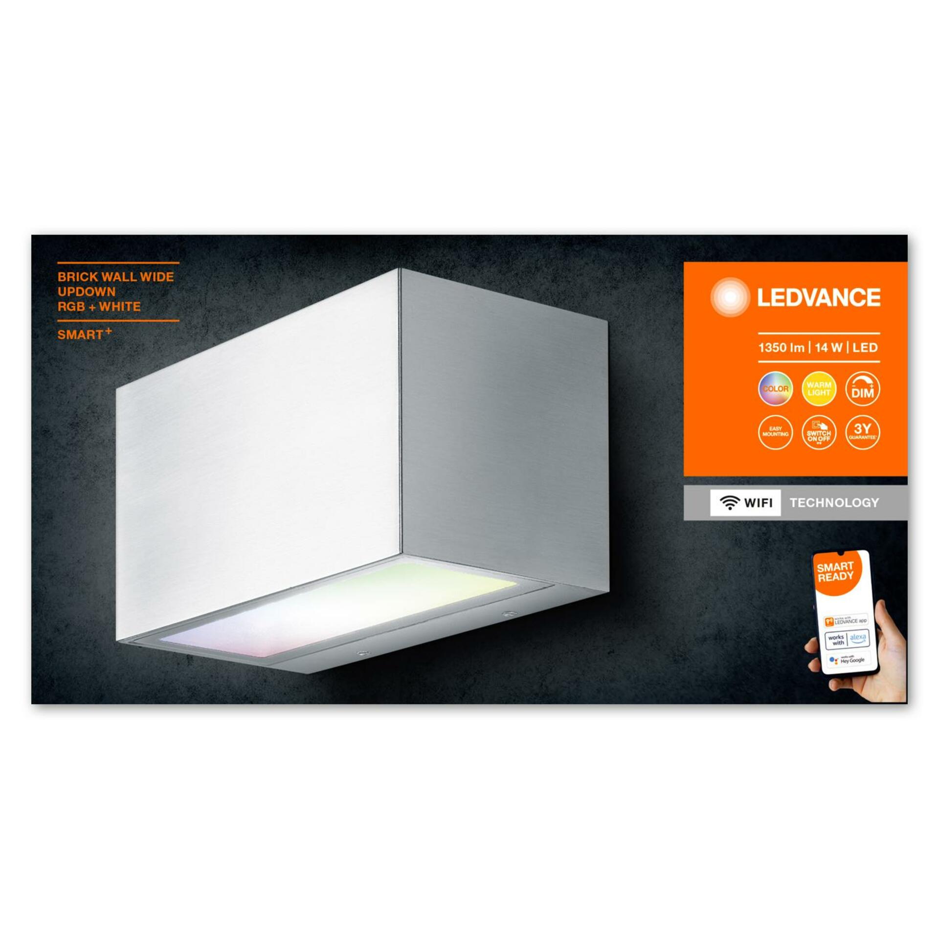 OSRAM LEDVANCE SMART+ Wifi Brick Wall Wide UpDown RGB + W 4058075564442