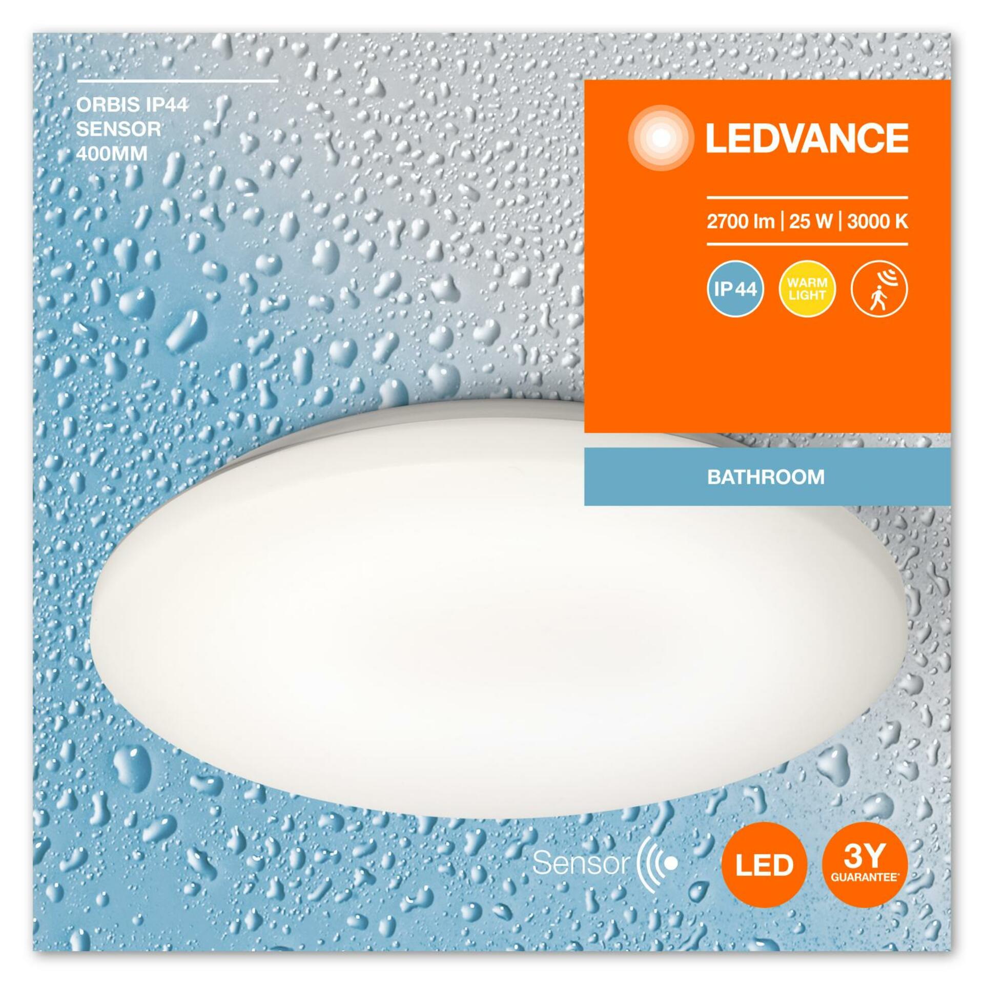 OSRAM LEDVANCE stropní svítidlo Orbis IP44 Sensor 400mm 25W 4058075651852