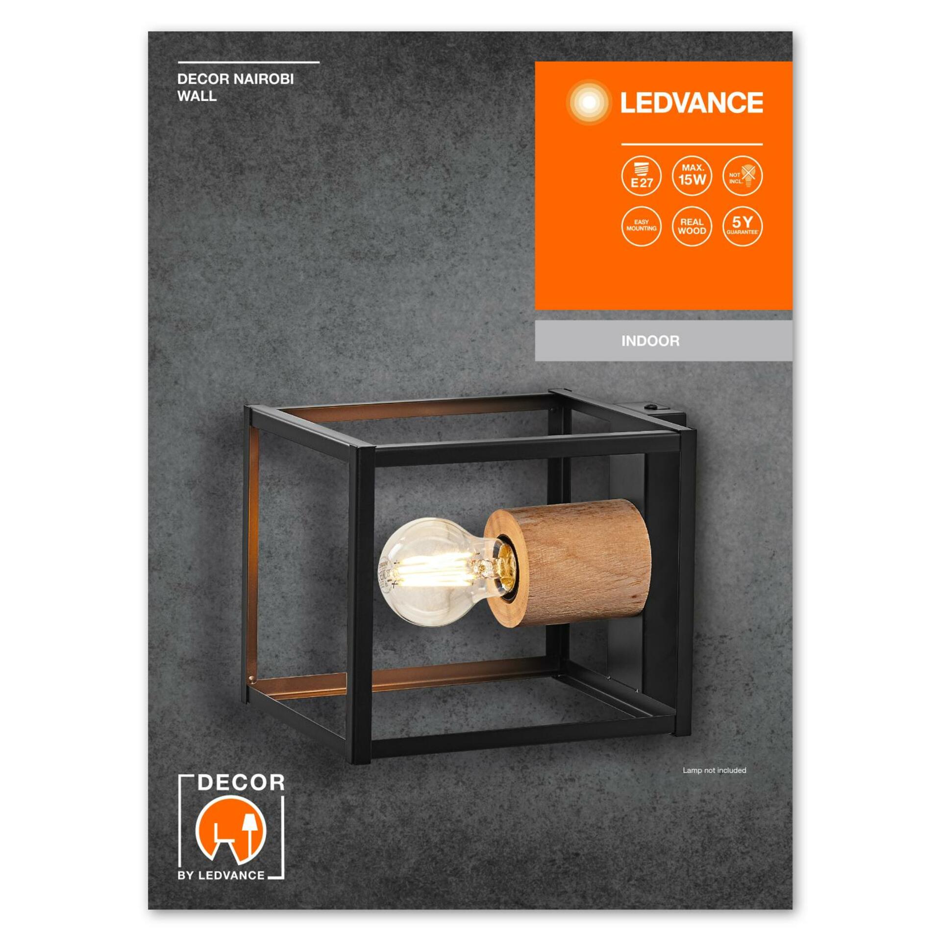 OSRAM LEDVANCE nástěnné svítidlo Decor Nairobi Wall E27 4058075759145