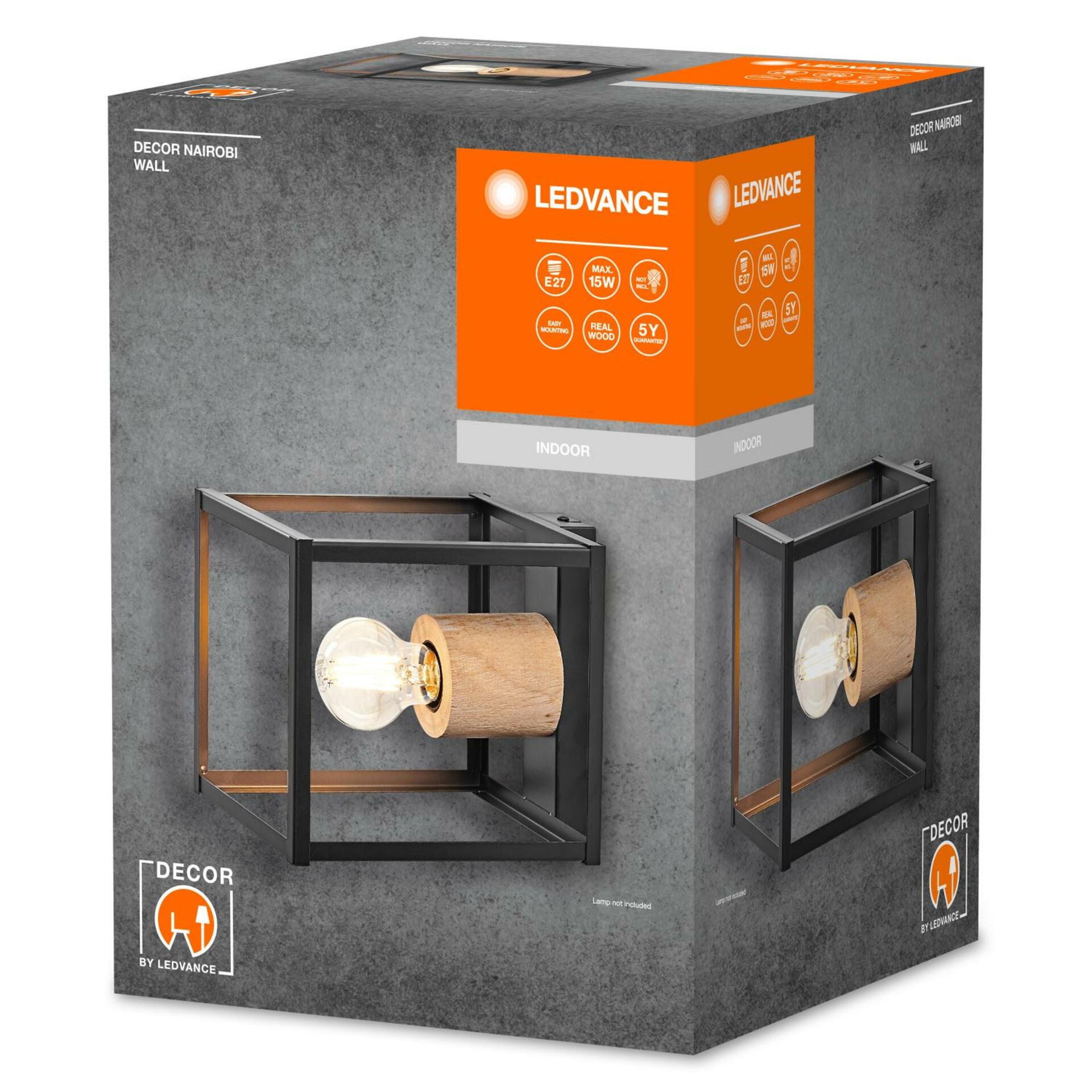 OSRAM LEDVANCE nástěnné svítidlo Decor Nairobi Wall E27 4058075759145