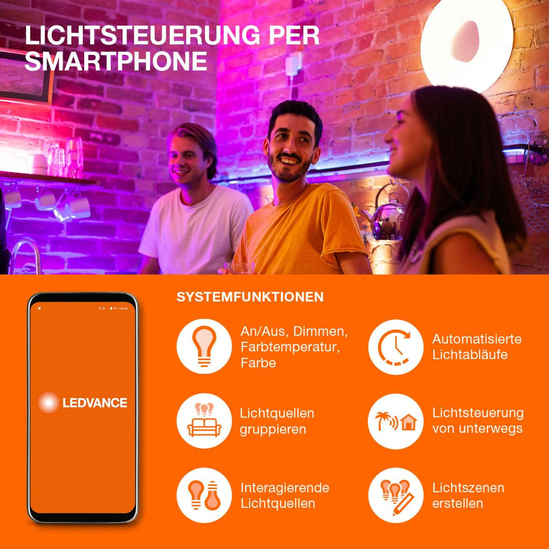 OSRAM LEDVANCE SMART+ Wifi Planon Frameless Sparkle stropní svítidlo 1200x300mm TW 4058075759589