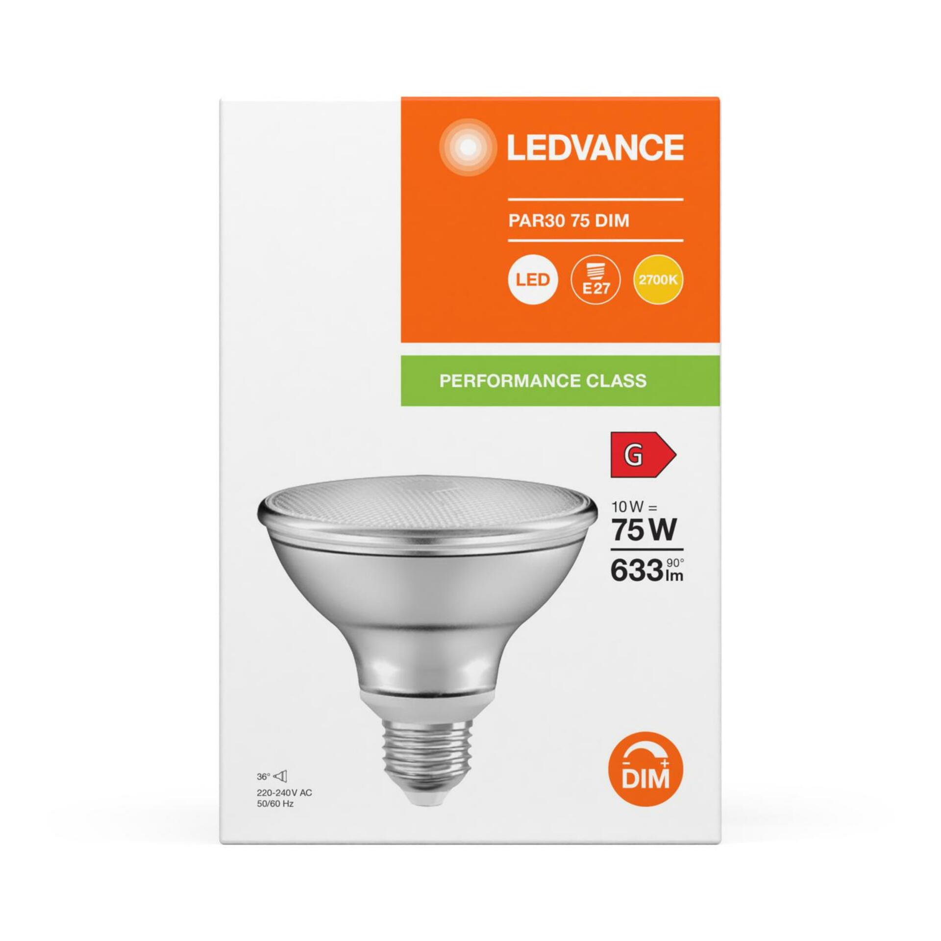 OSRAM LEDVANCE LED PAR30 75 36d DIM P 10W 927 E27 4099854071195