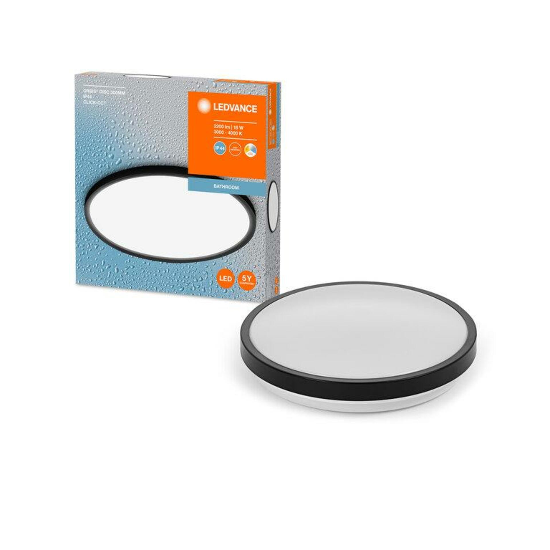 OSRAM LEDVANCE stropní svítidlo LED Bathroom Ceiling 300mm černá Click-CCT 4099854096112