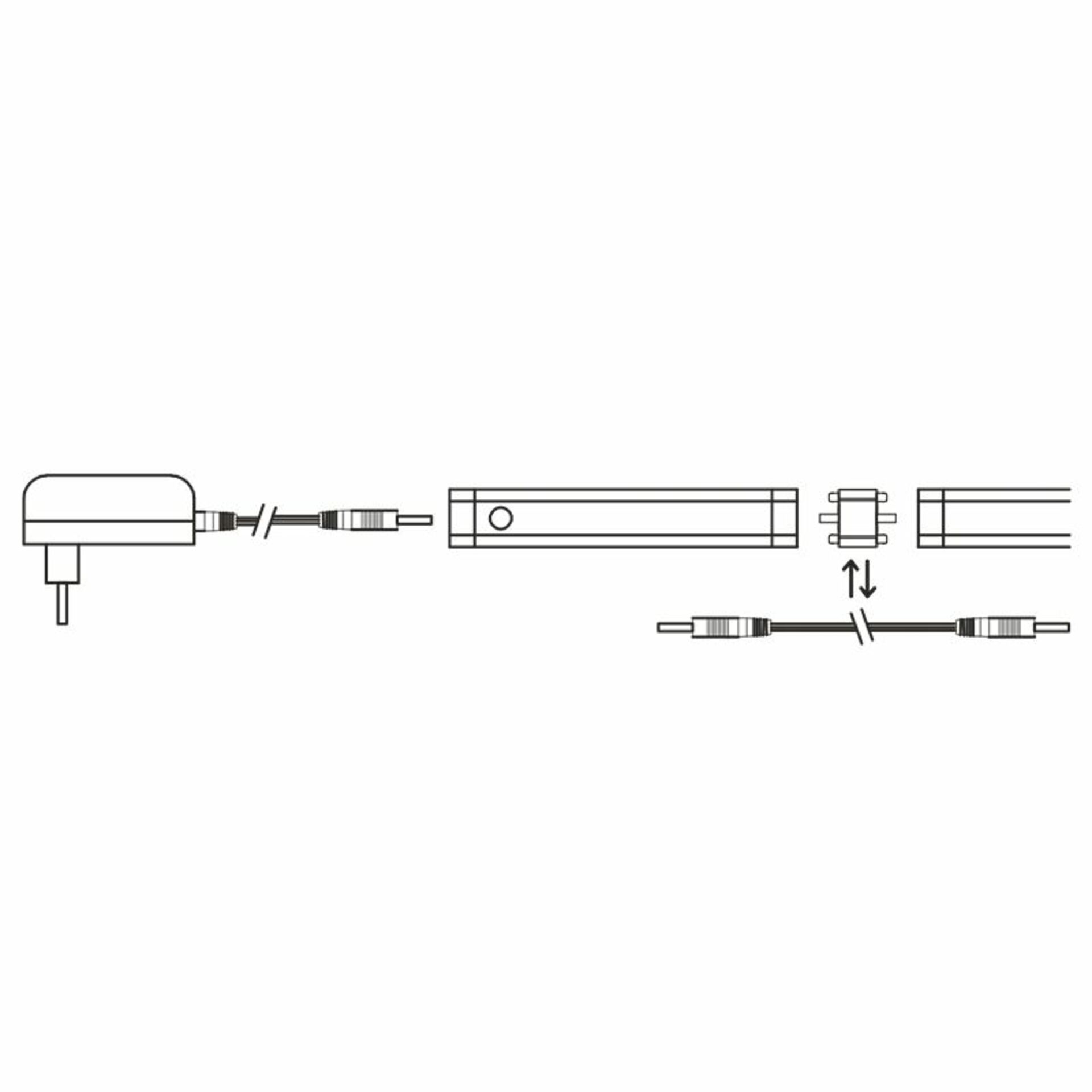 Solight LED dotykové podlinkové a nábytkové svítidlo stmívatelné, 2x 5W, 4100K, 2x 50cm WO216