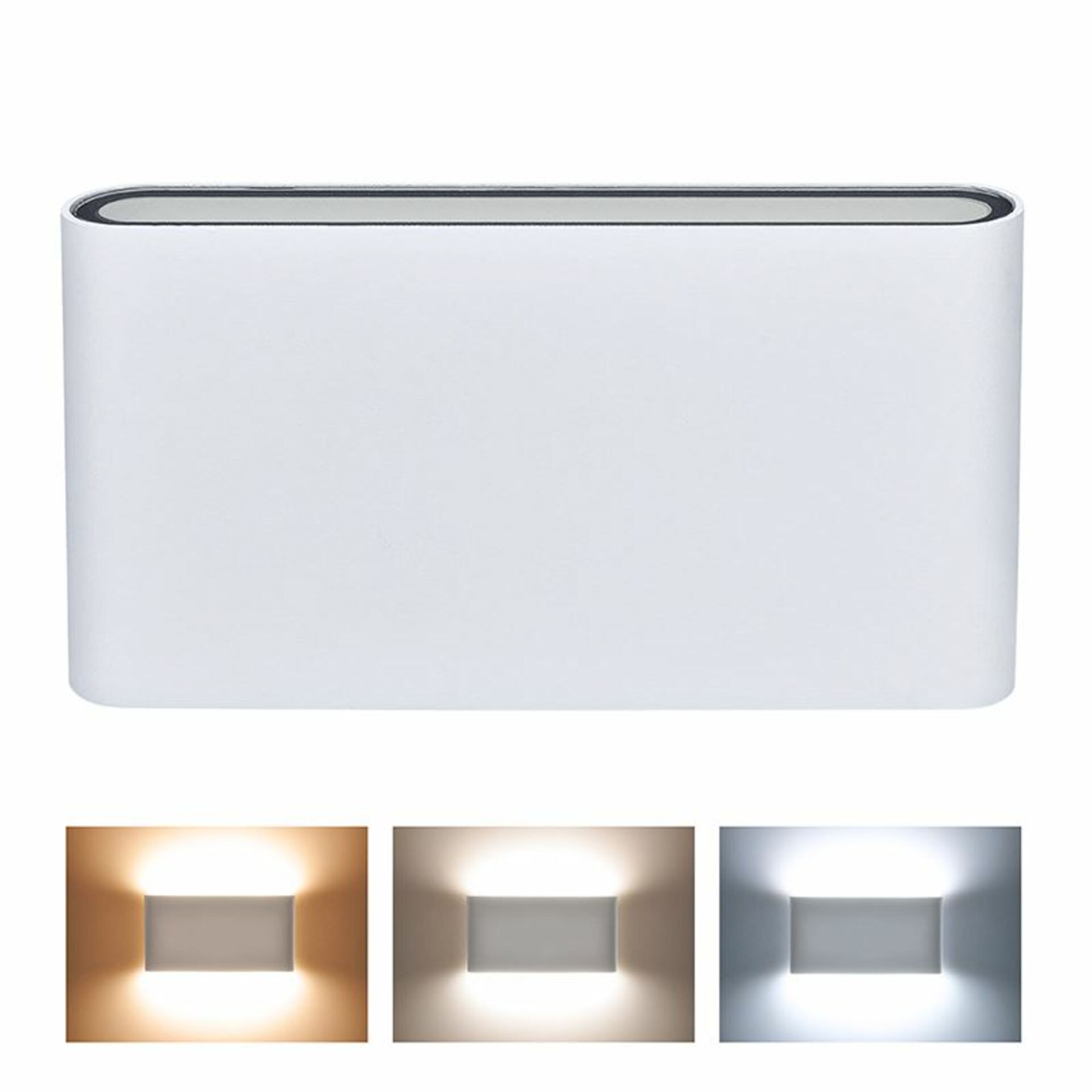 Solight LED venkovní nástěnné osvětlení Modena, 12W, 680lm, 120°, bílá WO800-W