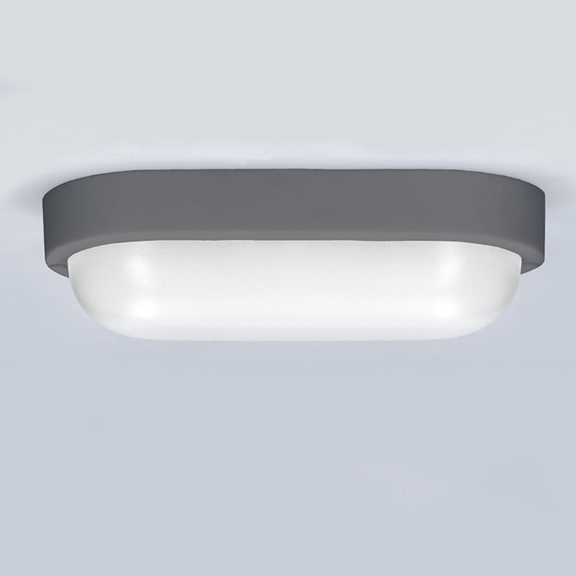 Solight LED venkovní osvětlení oválné, 13W, 910lm, 4000K, IP54, 21cm, šedá barva WO744-G