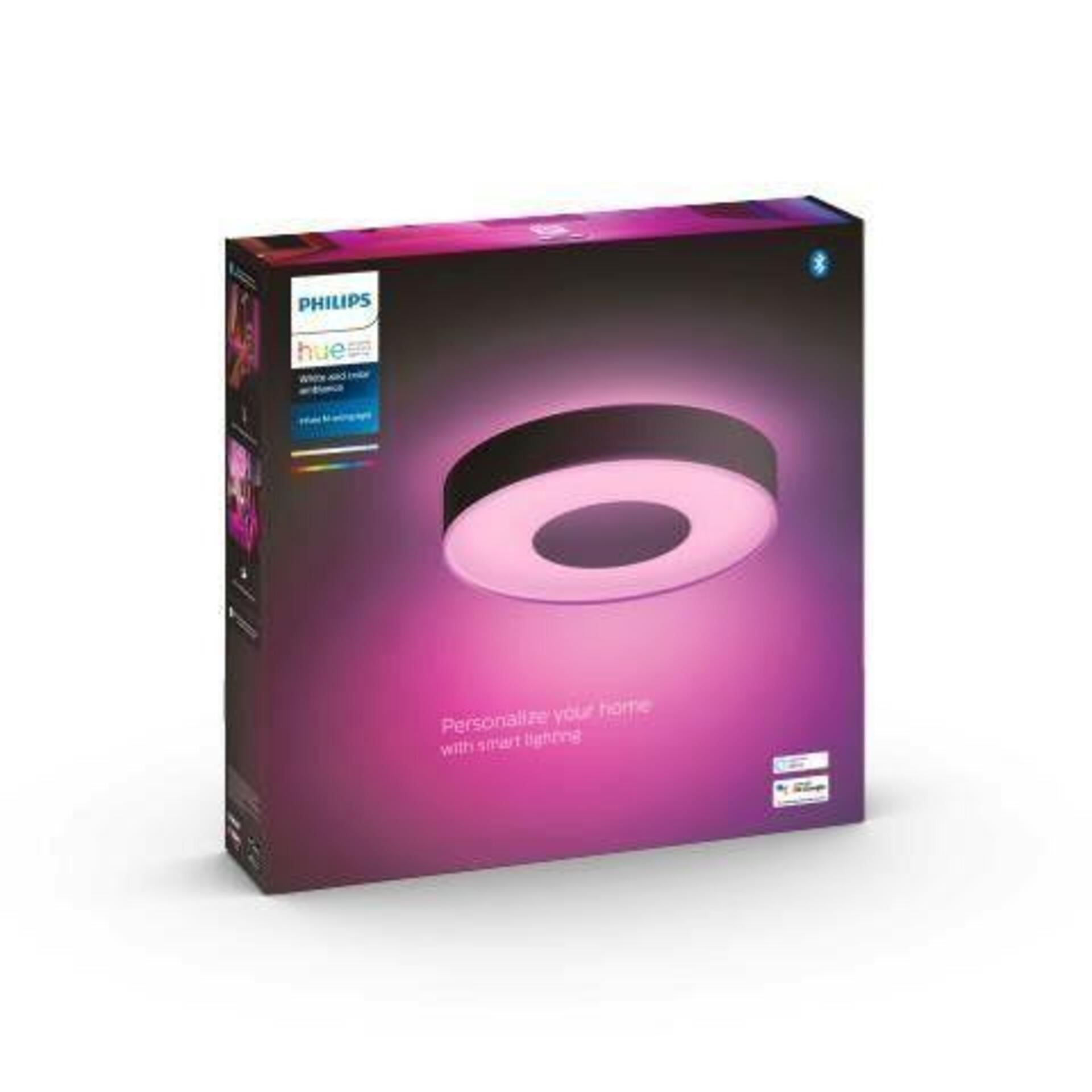 PHILIPS HUE Hue Bluetooth LED White and Color Ambiance Stropní svítidlo Philips Infuse M 41163/30/P9 33,5W 2350lm 2000-6500K RGB IP20 černé, stmívatelné