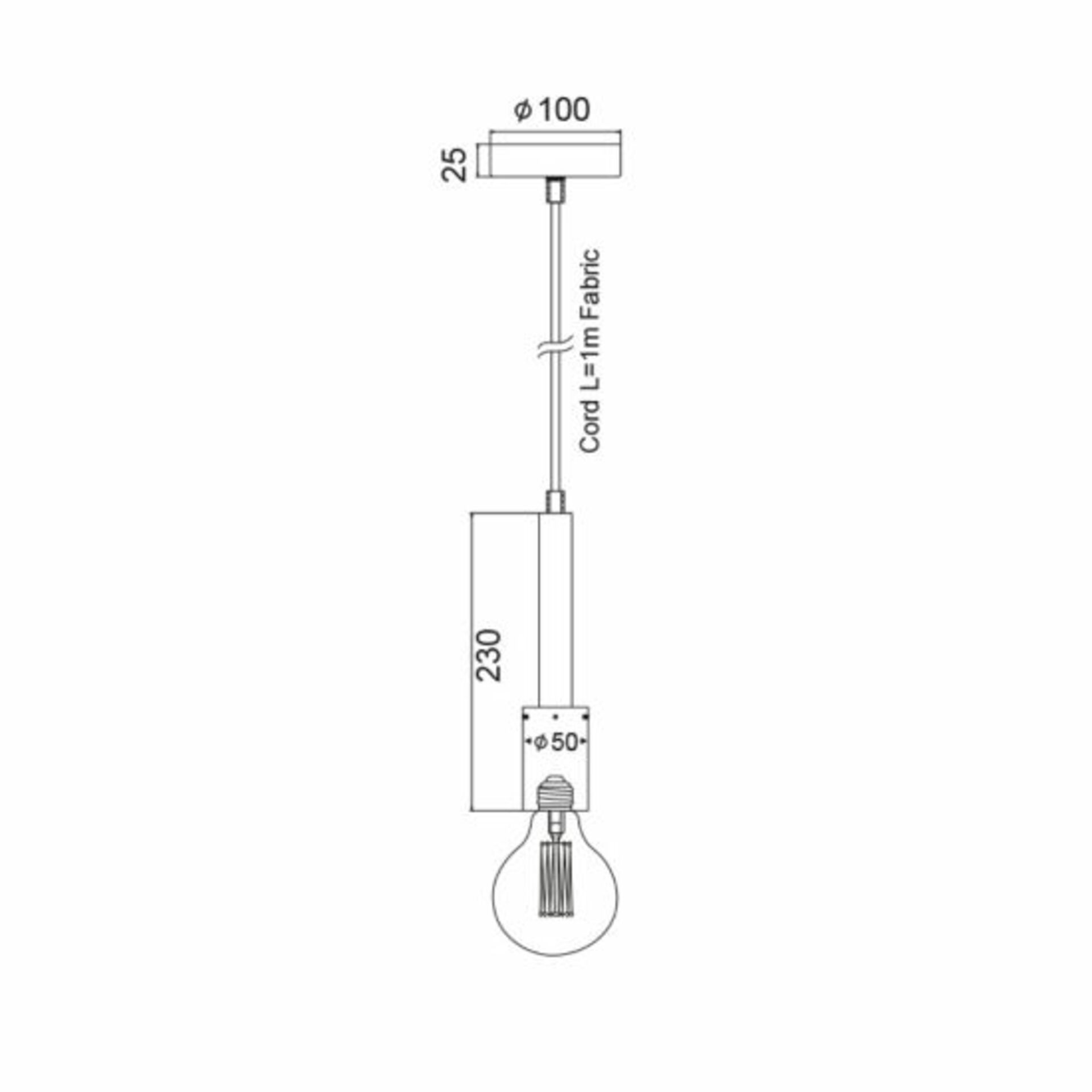 ACA Lighting Vintage závěsné svítidlo KS2084P51SBK