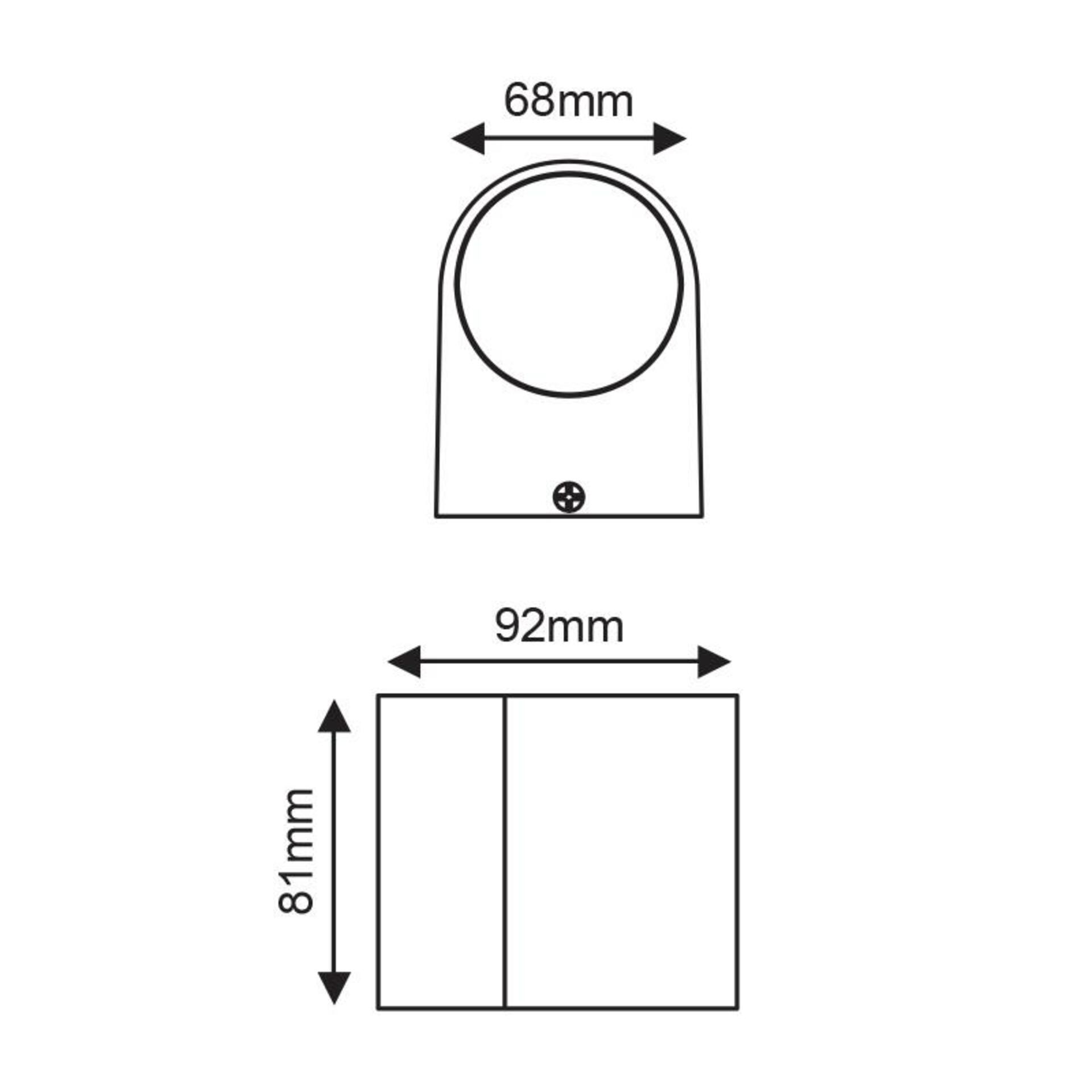 ACA Lighting LED HP venkovní nástěnné svítidlo 4W 230LM 40d 230V AC 3.000K bílá CRI80 IP65 30.000hod LG2201W