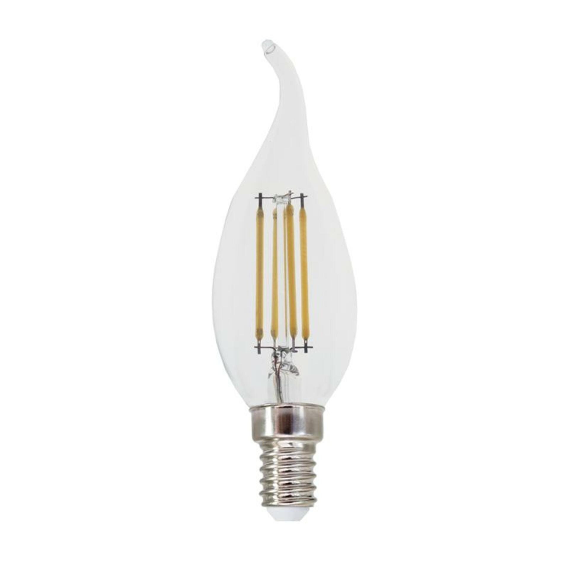 ACA Lighting LED FILAMENT E14 DIM C35 s plamínkem 5W 2700K 230V AC 680lm RA80 FLAM5WWTIPDIM