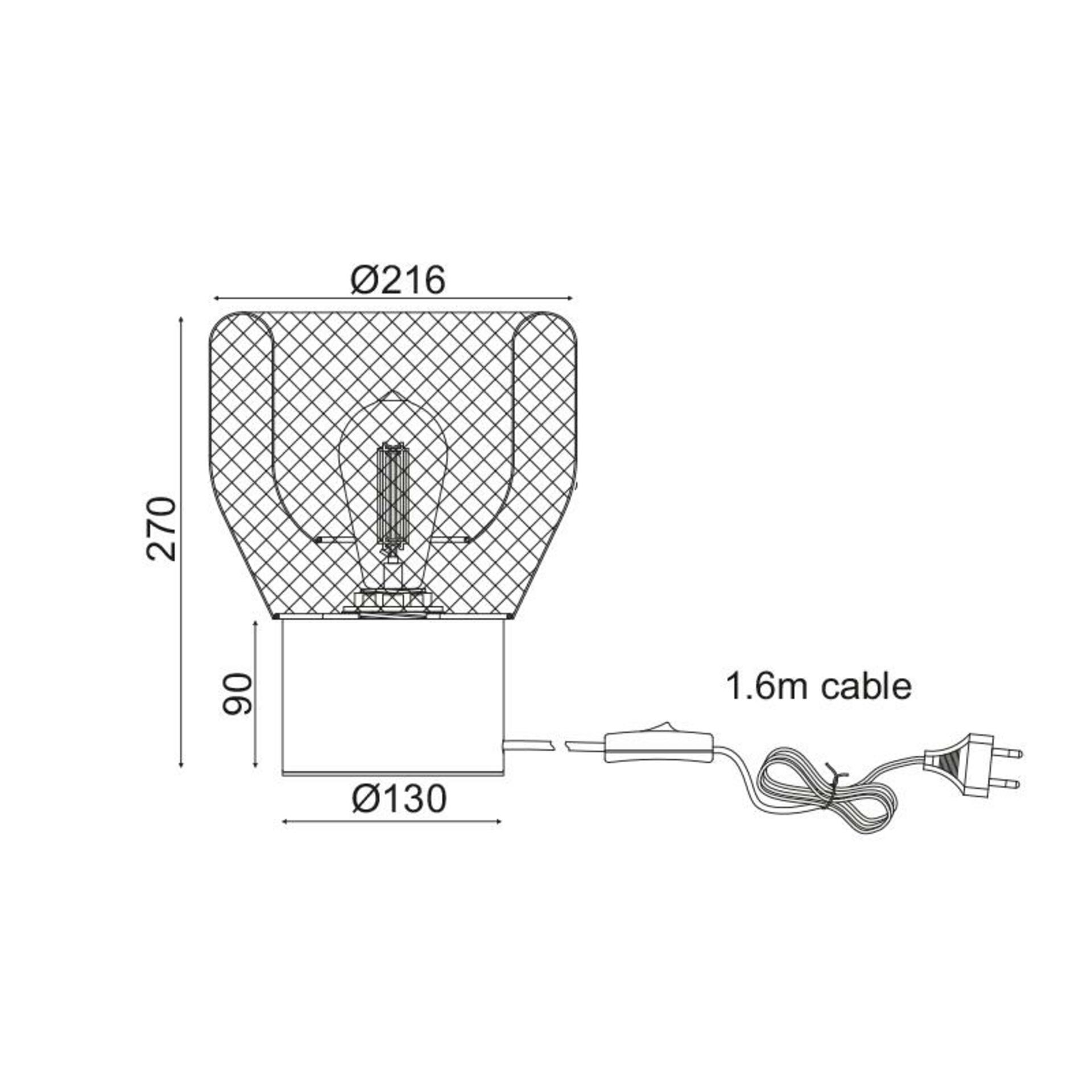 ACA Lighting stolní lampa 1XE27 korek+černá kovová D22XH27CM MARACU GN51T121CB