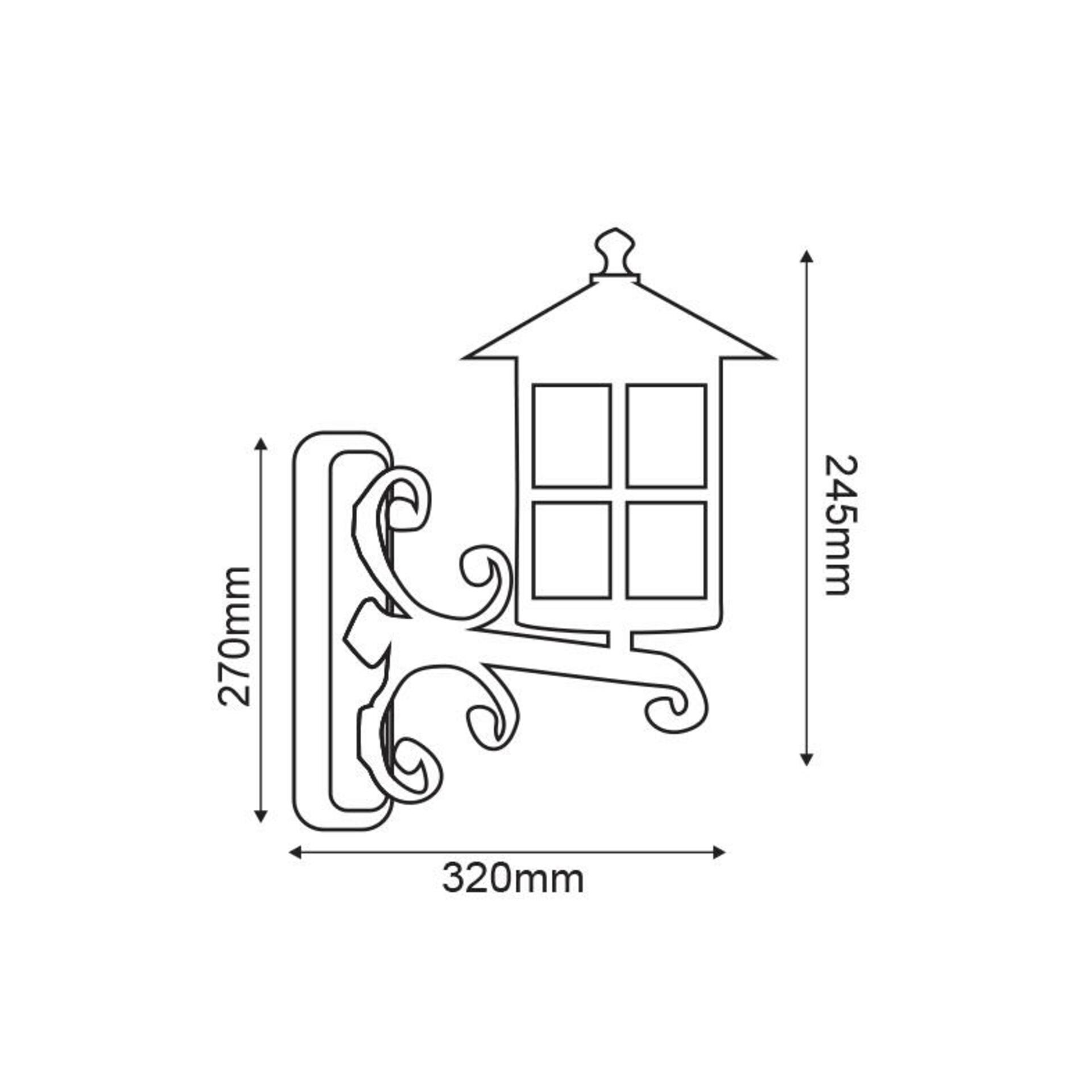 ACA Lighting Garden lantern venkovní nástěnné svítidlo HI6501