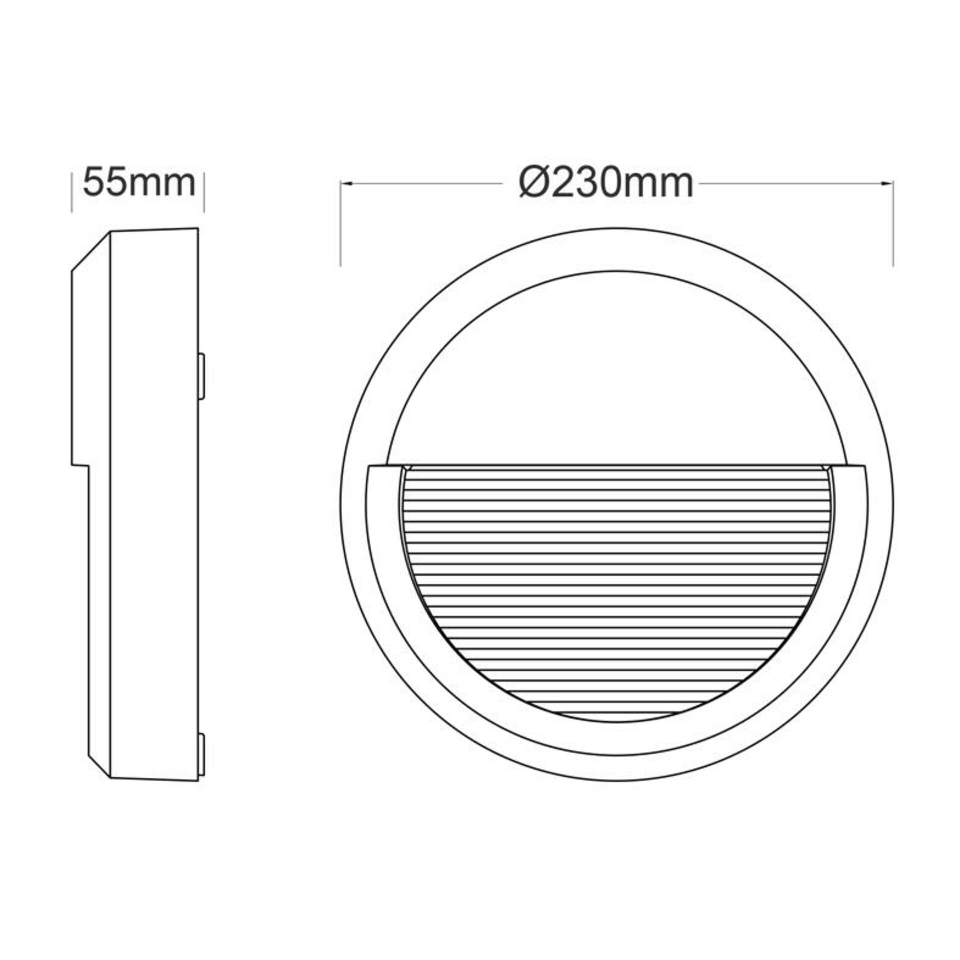 ACA Lighting LED venkovní nástěnné svítidlo šedá PC 230V IP65 8W 3.000K 430lm SLIM12