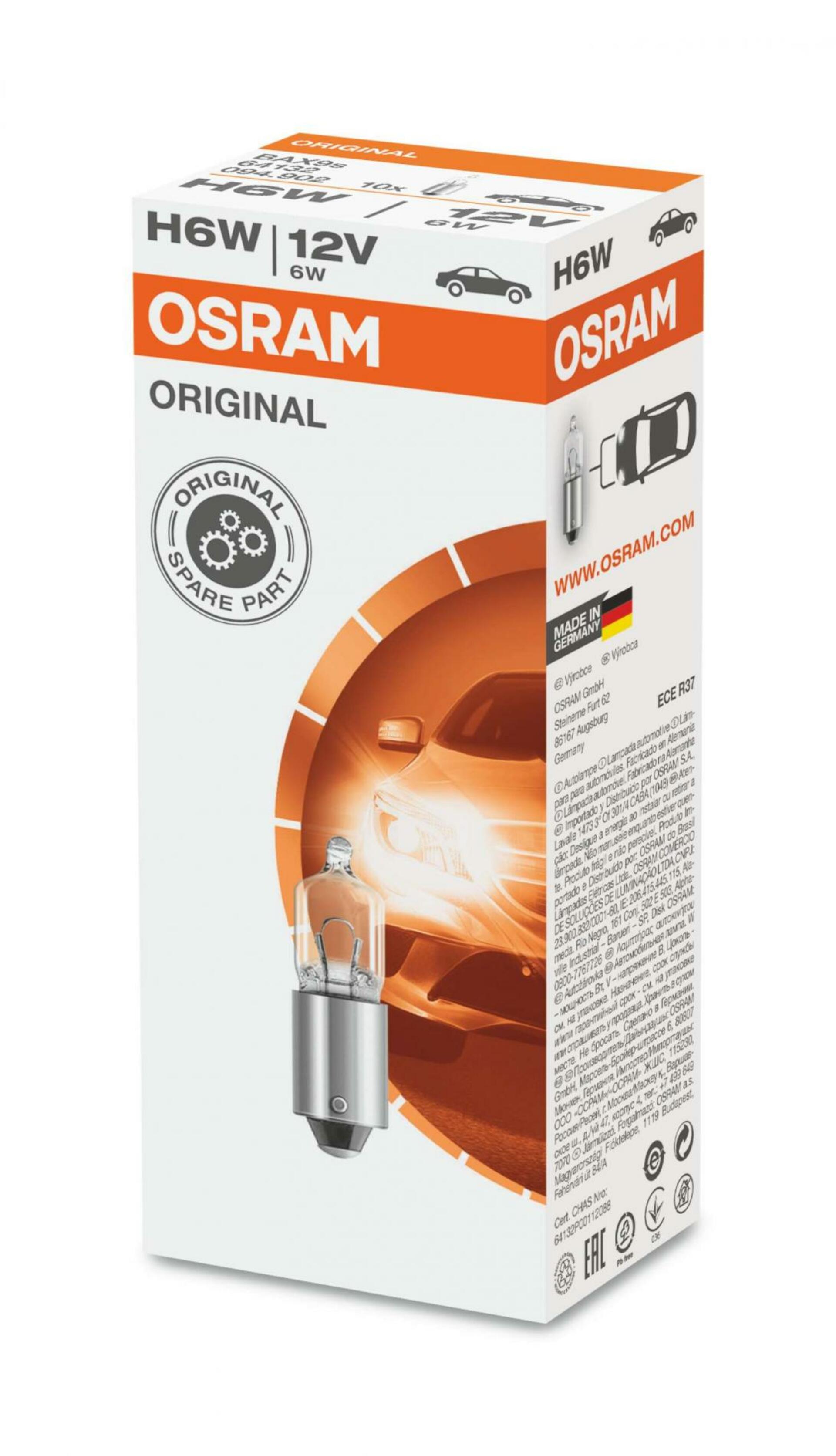 OSRAM H6W 64132 6W 12V