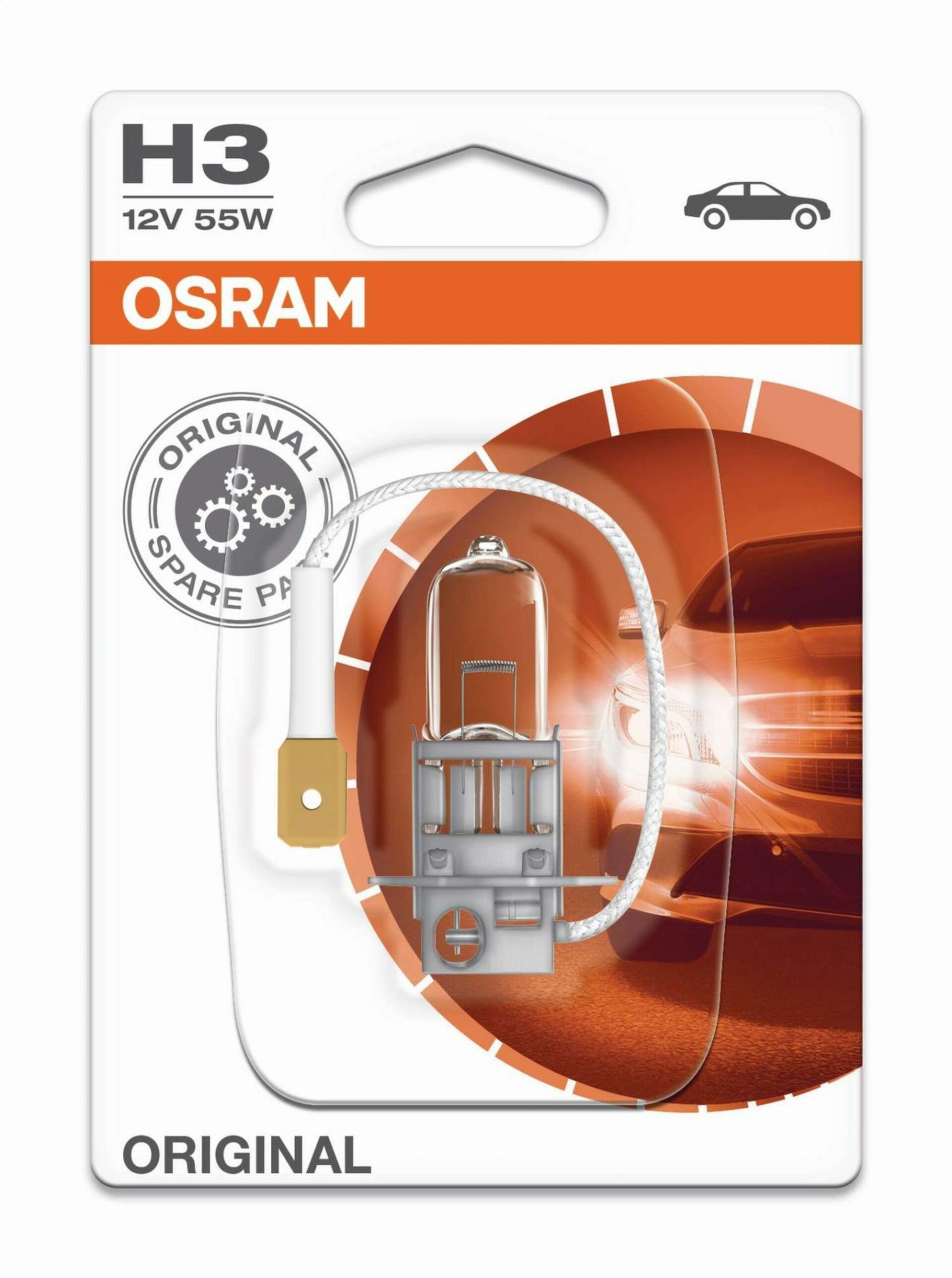 OSRAM H3 64151-01B, 55W, 12V, PK22s blistr