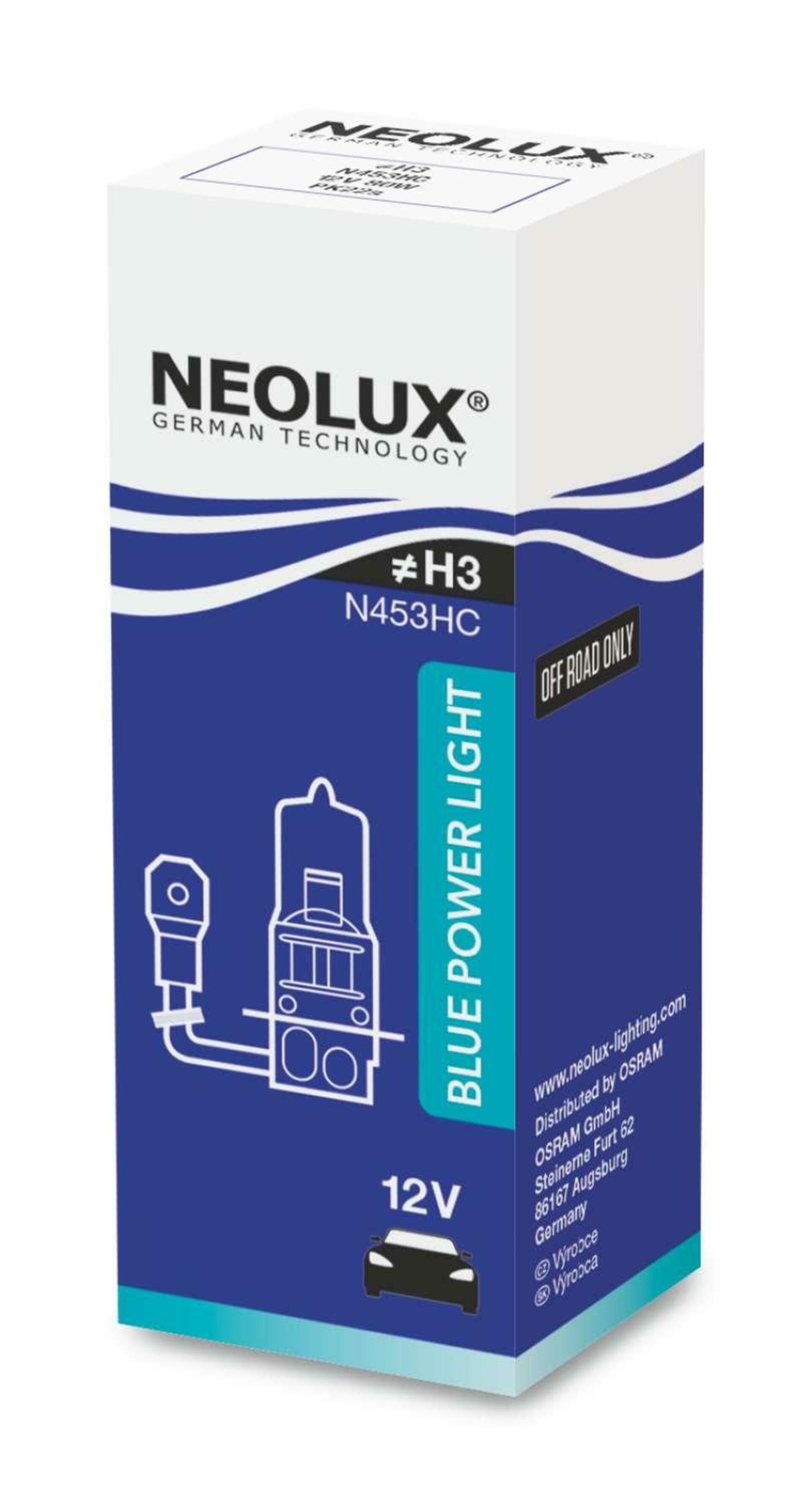 NEOLUX H3 12V 80W PK22s Blue Power Light N453HC 1ks N453HC