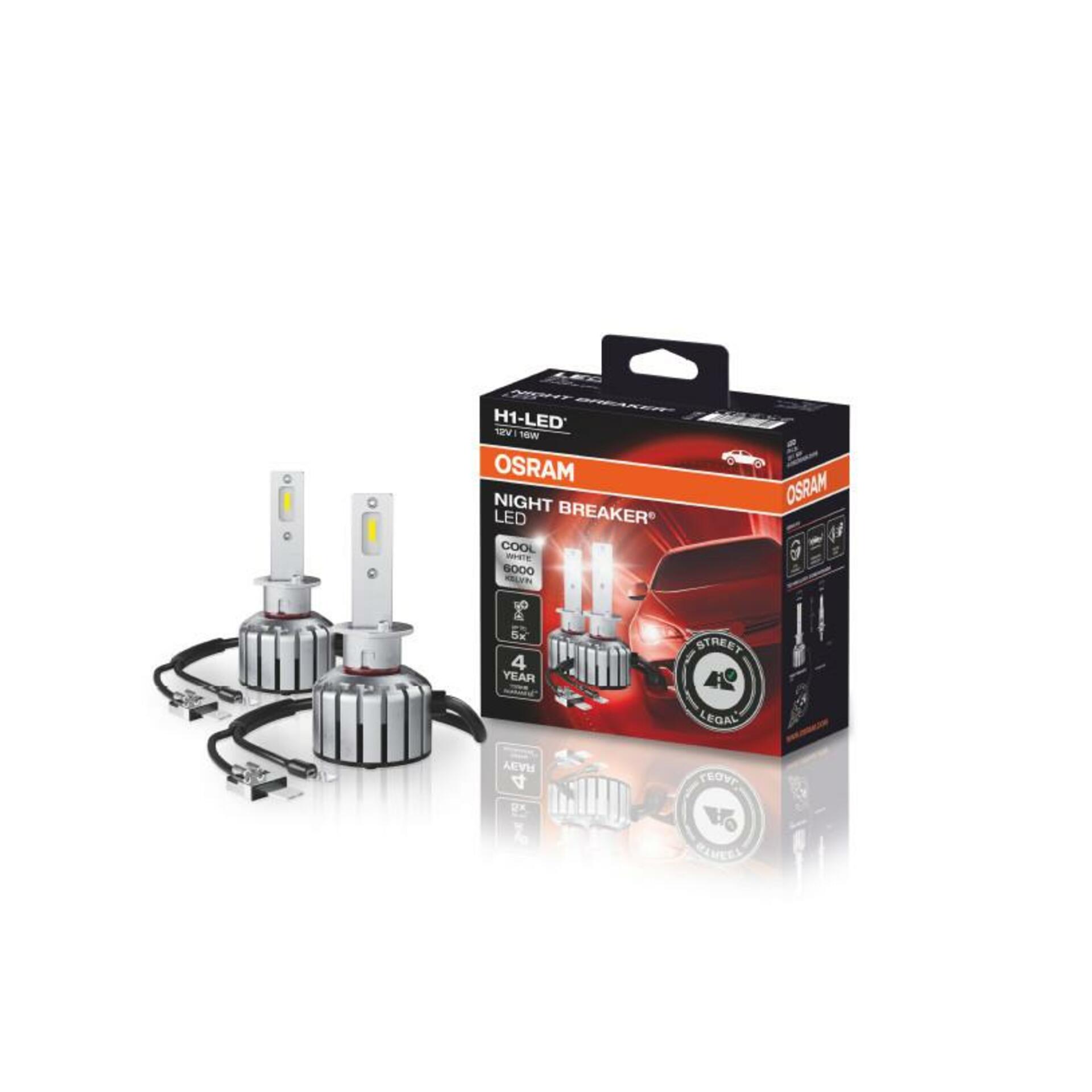 OSRAM H1 NIGHT BREAKER LED +230% homologace 2ks 64150DWNB-2HFB