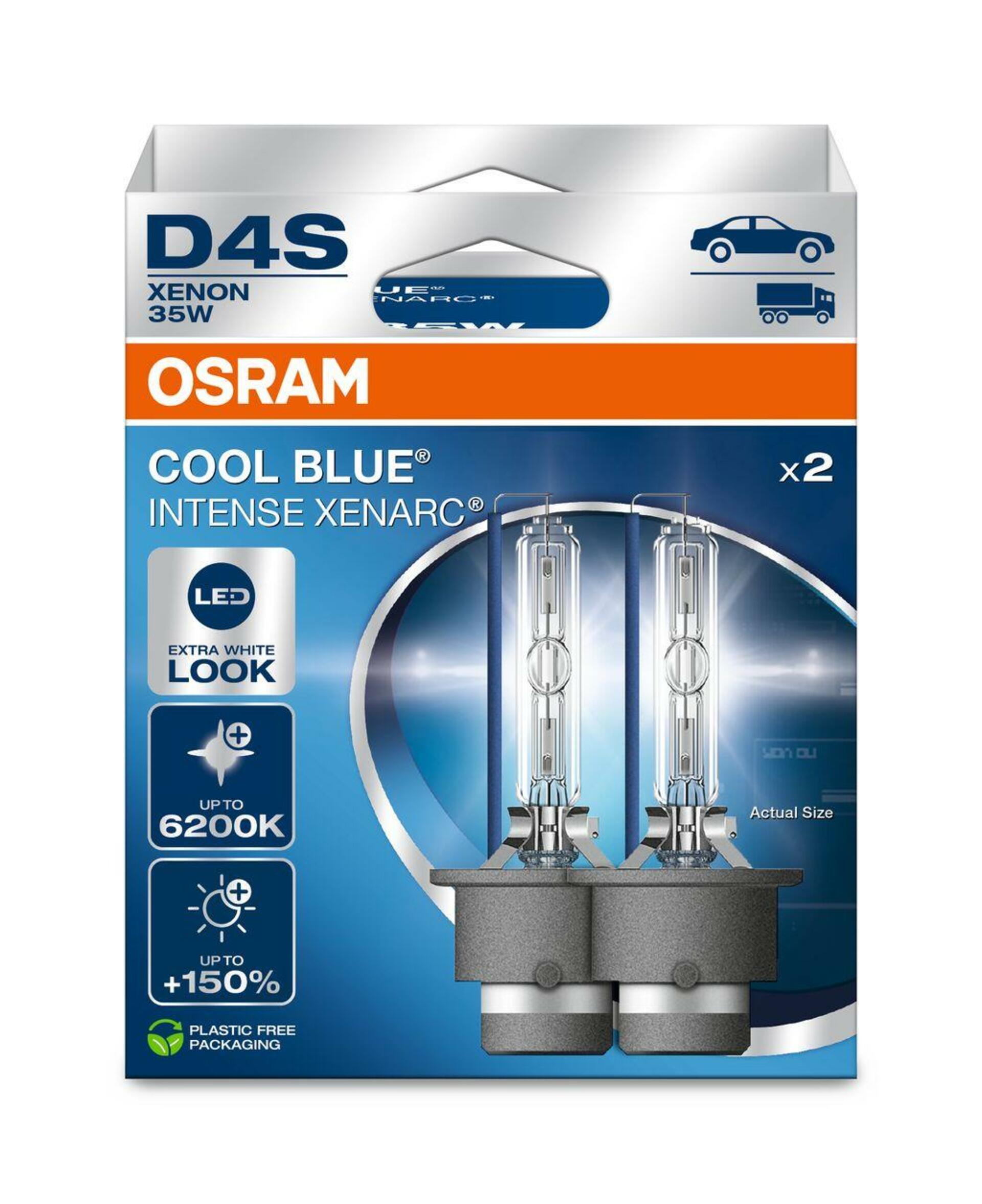 OSRAM D4S 35W P32d-5 XENARC COOL BLUE INTENSE NextGen. 6200K +150% 2ks 66440CBN-2HB