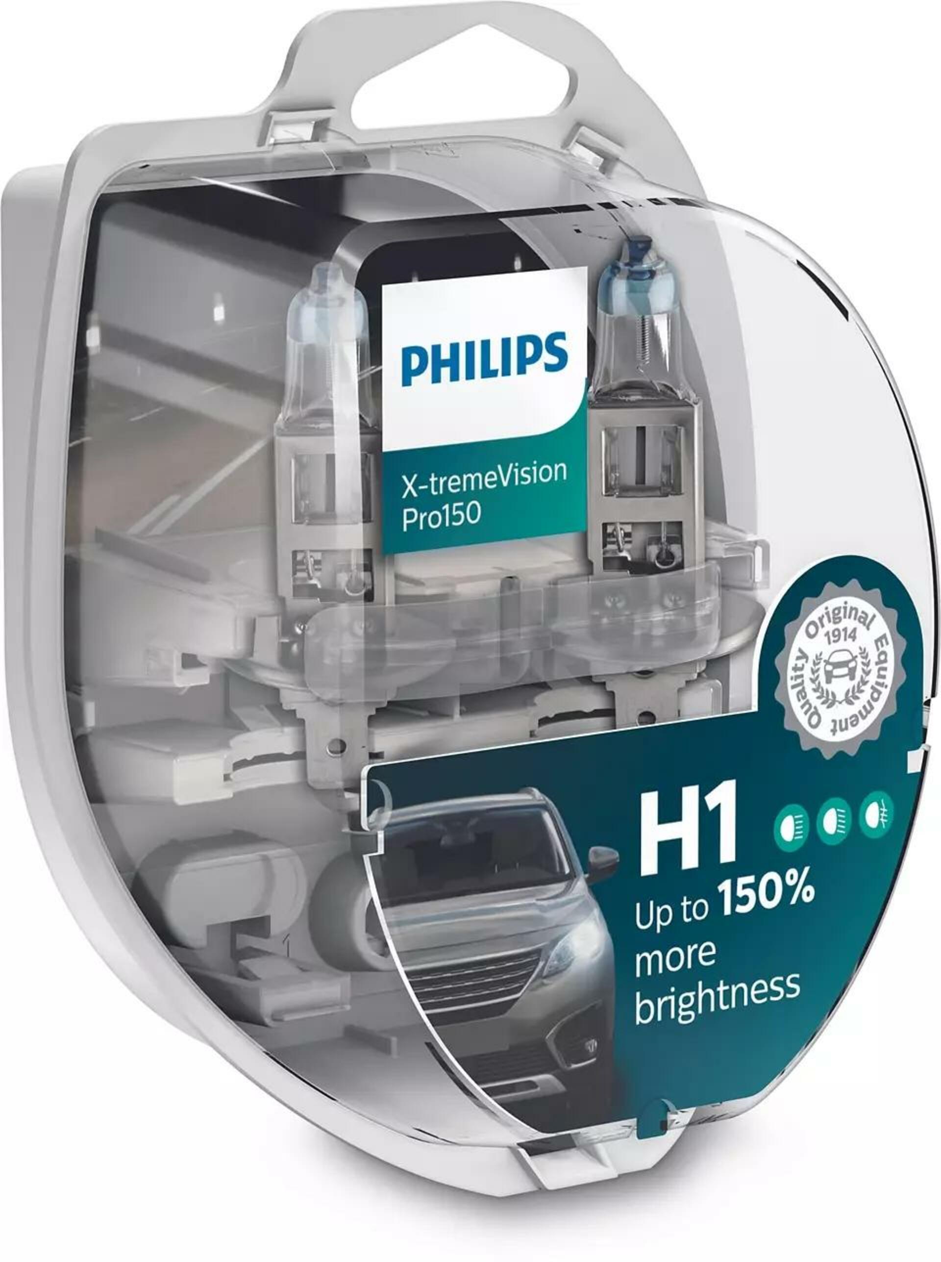 Philips H1 12V 55W P14,5s X-tremeVision Pro150 2ks 12258XVPS2