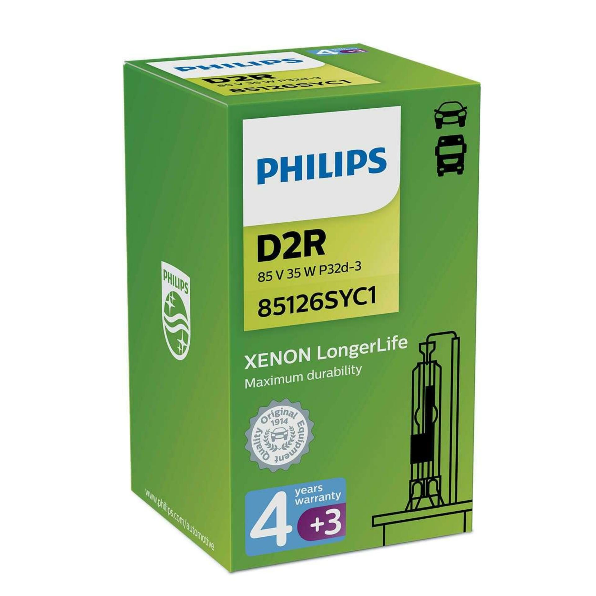 Philips D2R 35W P32d-3 LongerLife 4300K Xenon 1ks 85126SYC1