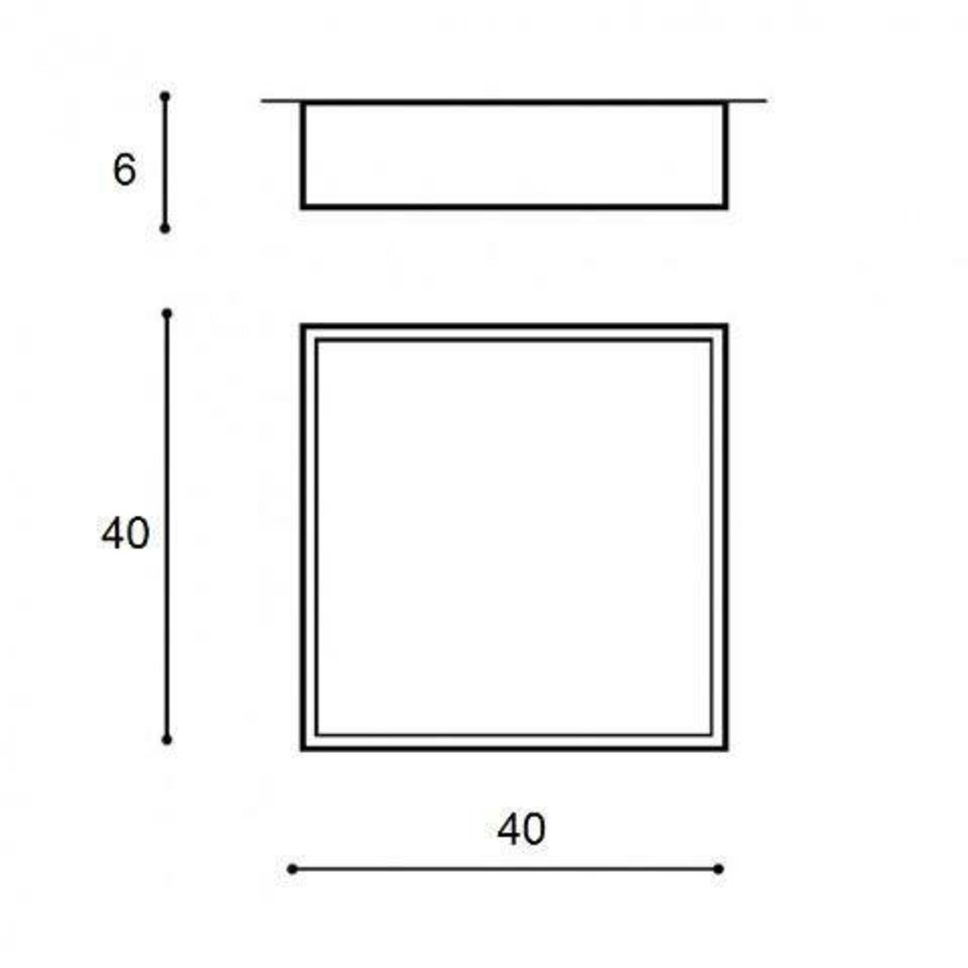 LED Stropní a nástěnné svítidlo AZzardo Monza Square 40 white 4000K AZ2272 50W 4400lm 4000K IP20 40cm hranaté bílé