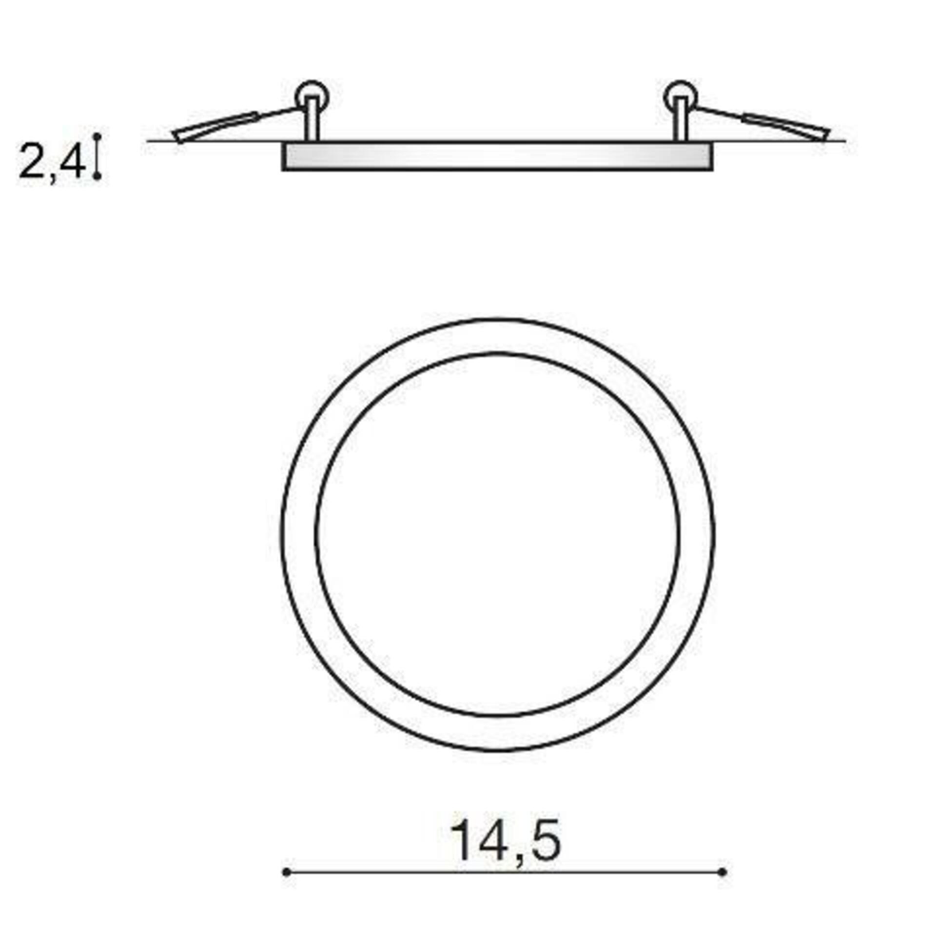 LED Stropní zápustné bodové svítidlo AZzardo Slim 15 Round 4000K IP44 black AZ2843 12W 1000lm 4000K IP44 14,5cm kulaté černé