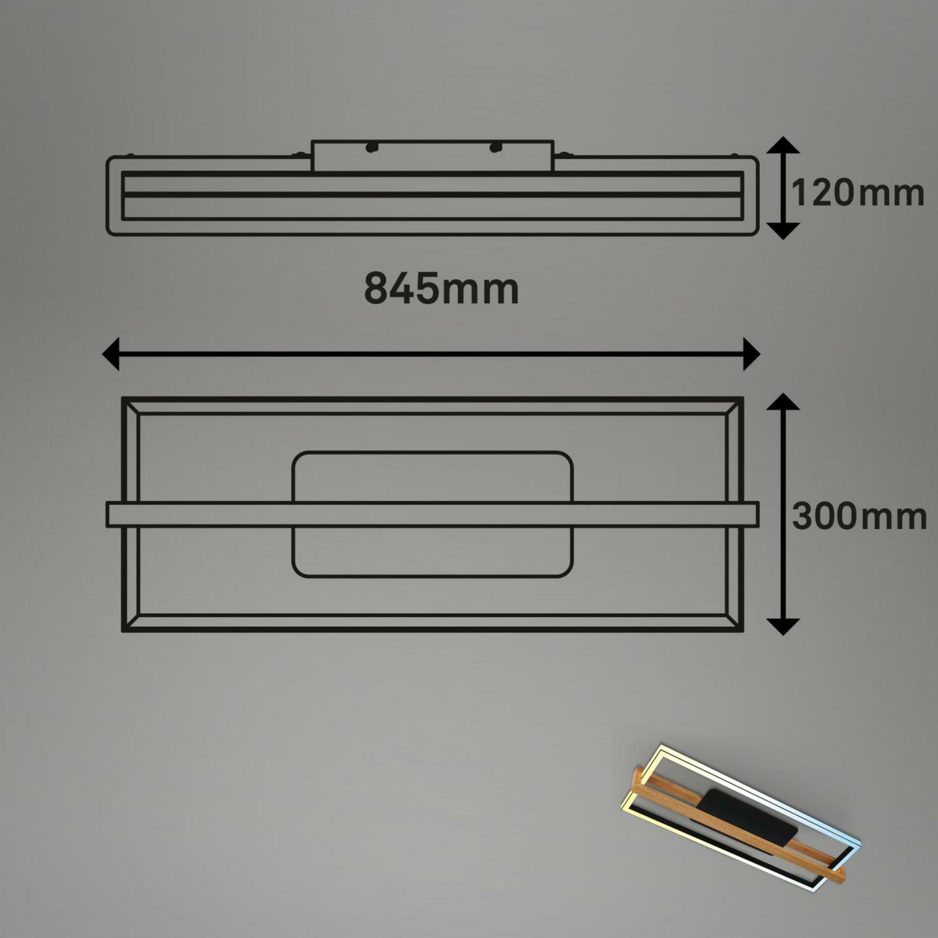 BRILONER CCT stropní svítidlo, 84 cm, 50W, 5000lm, černá BRI 3769015