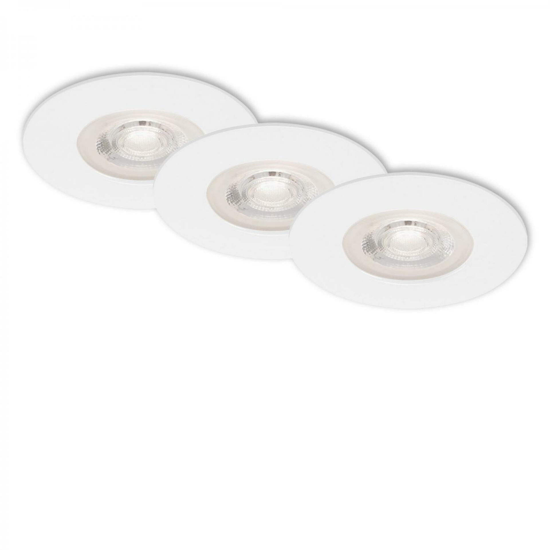 BRILONER 3ks sada LED vestavné svítidlo, pr. 9 cm, 5 W, bílé BRI 7047-036