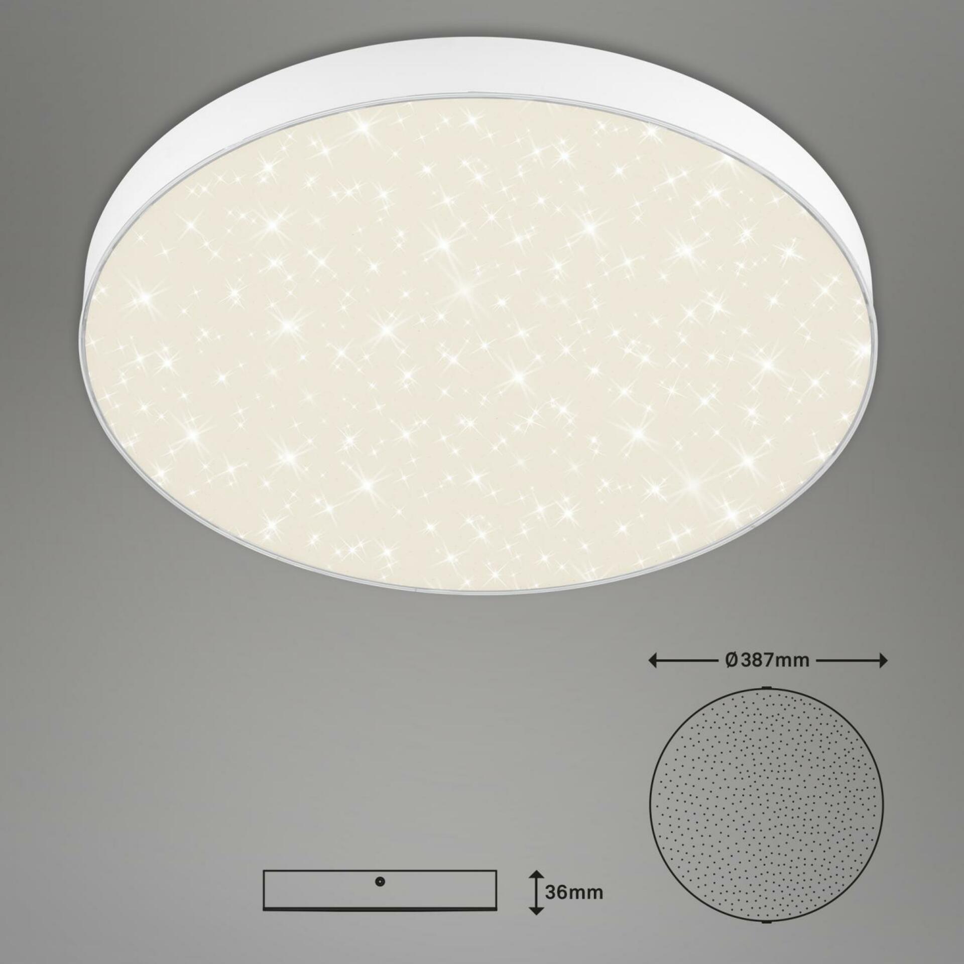 BRILONER LED stropní svítidlo hvězdné nebe, pr. 38,7 cm, 24,5 W, bílé BRI 7075-416