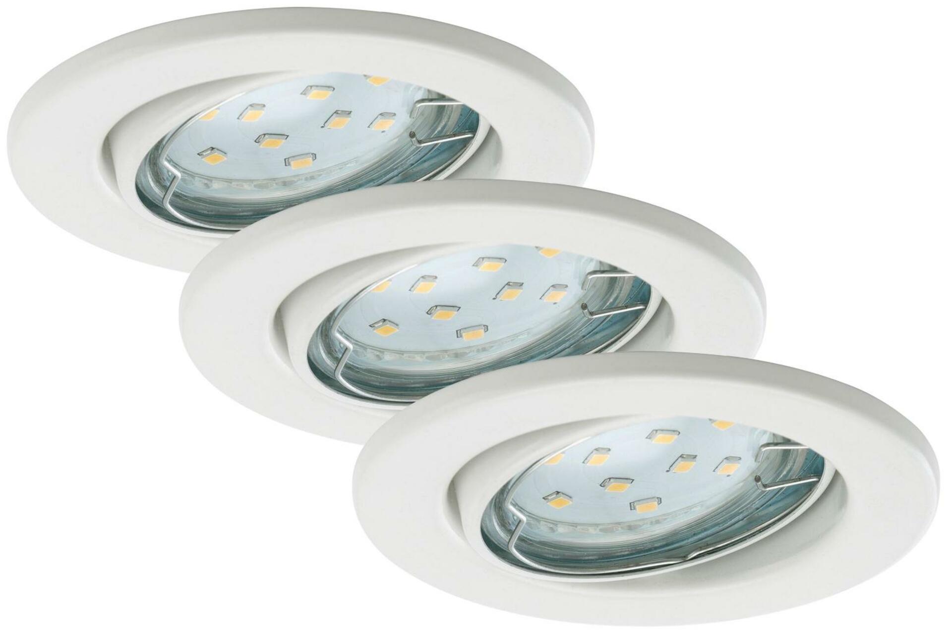 BRILONER 3ks sada LED vestavné svítidlo, pr. 8,6 cm, 3 W, bílé BRI 7225-036