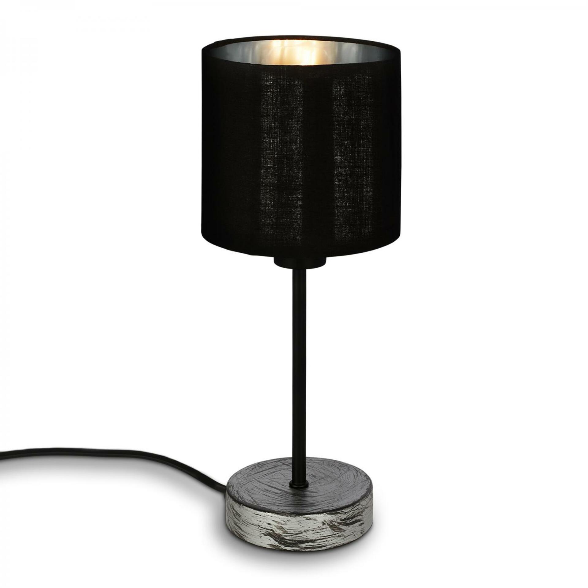 BRILONER Stolní lampa, pr. 10 cm, 25 W, E14, antická stříbrná BRI 7737-014