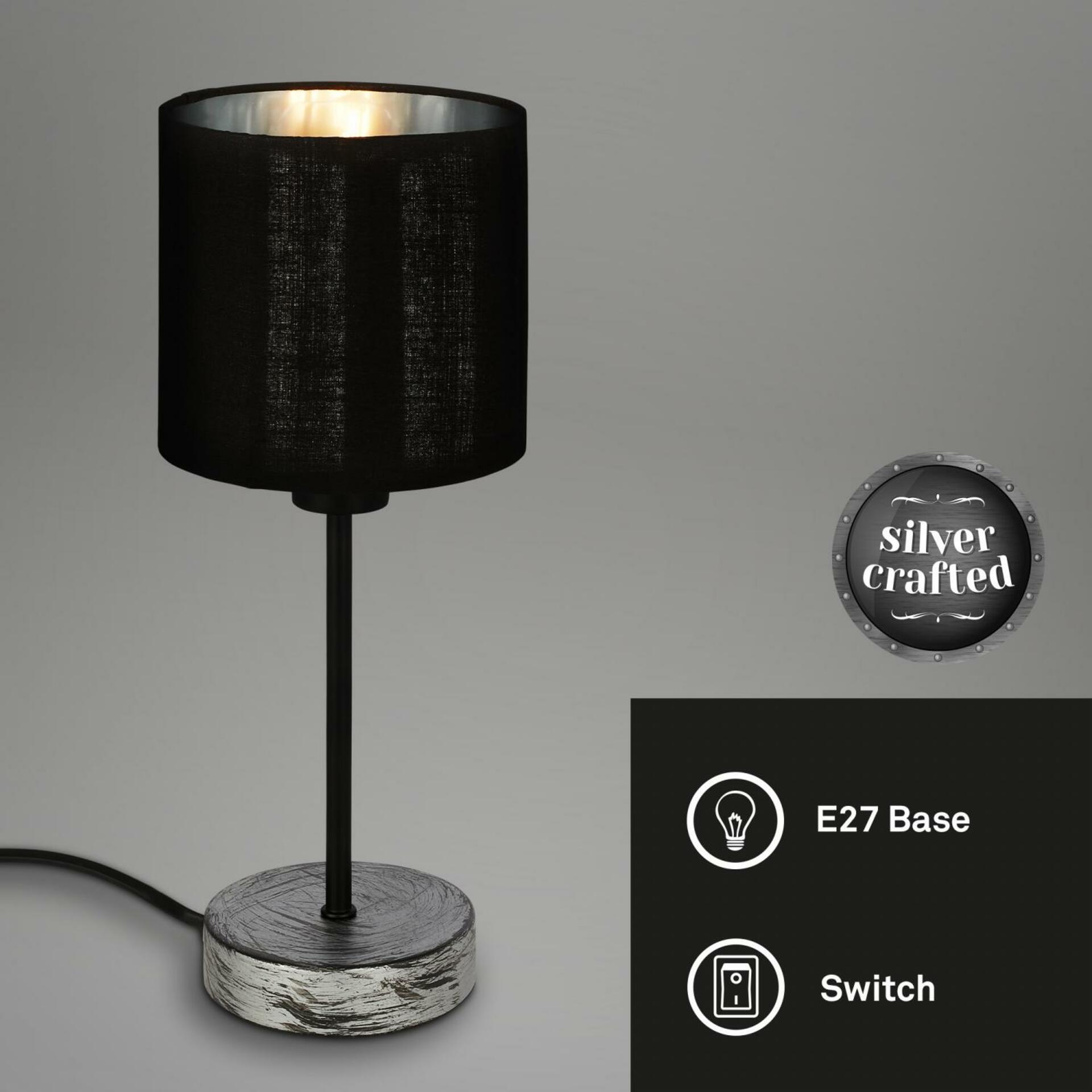 BRILONER Stolní lampa, pr. 10 cm, 25 W, E14, antická stříbrná BRI 7737-014